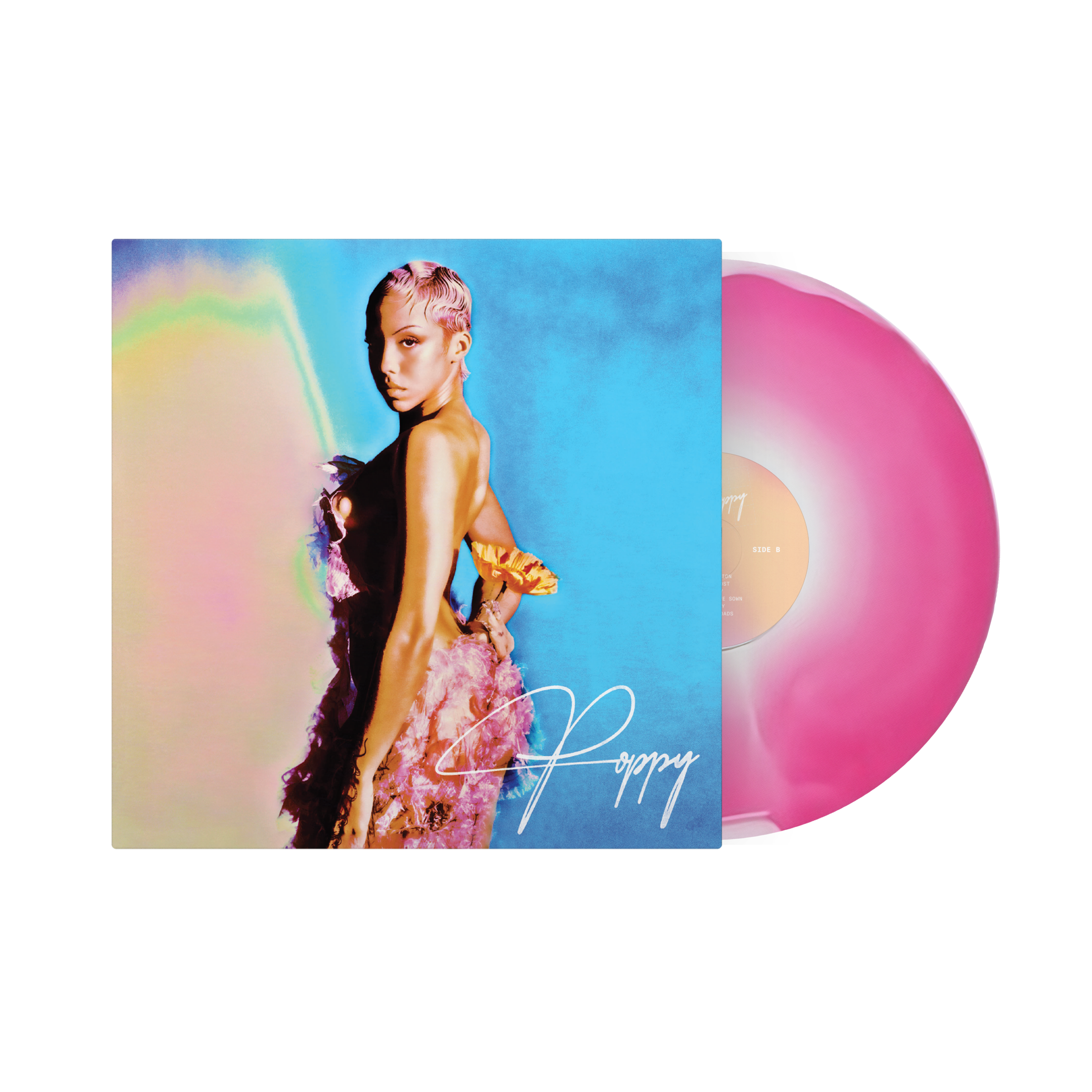 Poppy: Sunburst Pink and White Vinyl LP