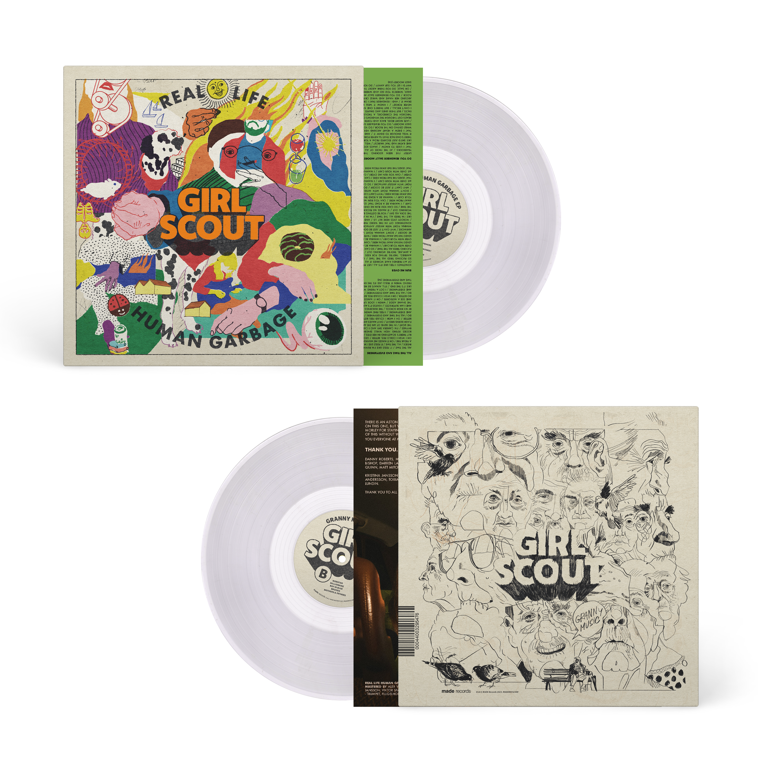 Real Life Human Garbage / Granny Music: Limited Clear Vinyl LP