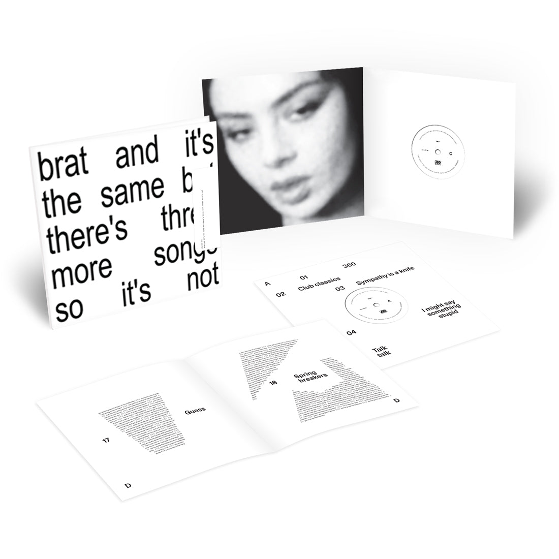 brat and it’s the same but there’s three more songs so it’s not: White Vinyl 2LP