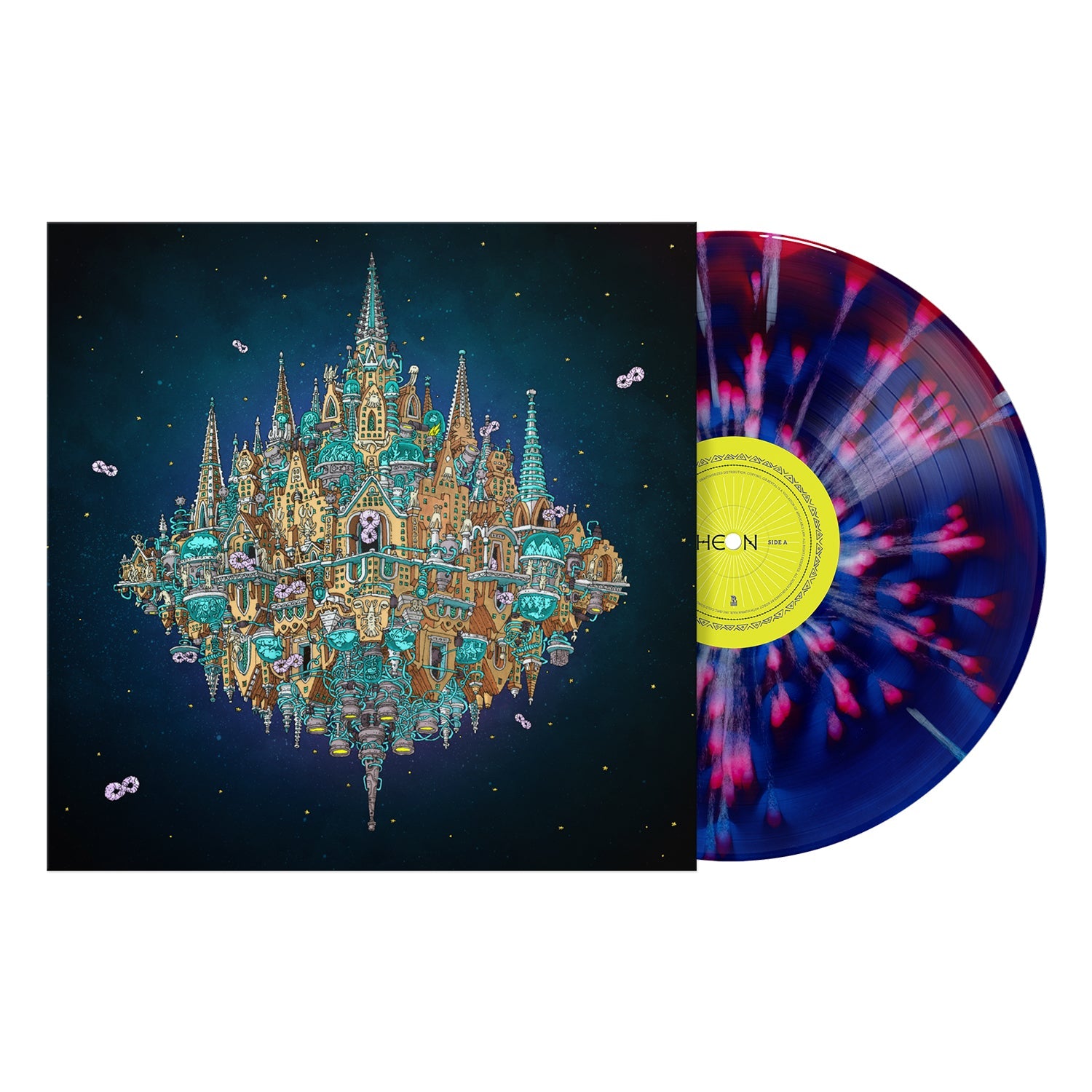 Pantheon: Gatefold Cobalt and Ruby Smush White Splatter Vinyl 2LP