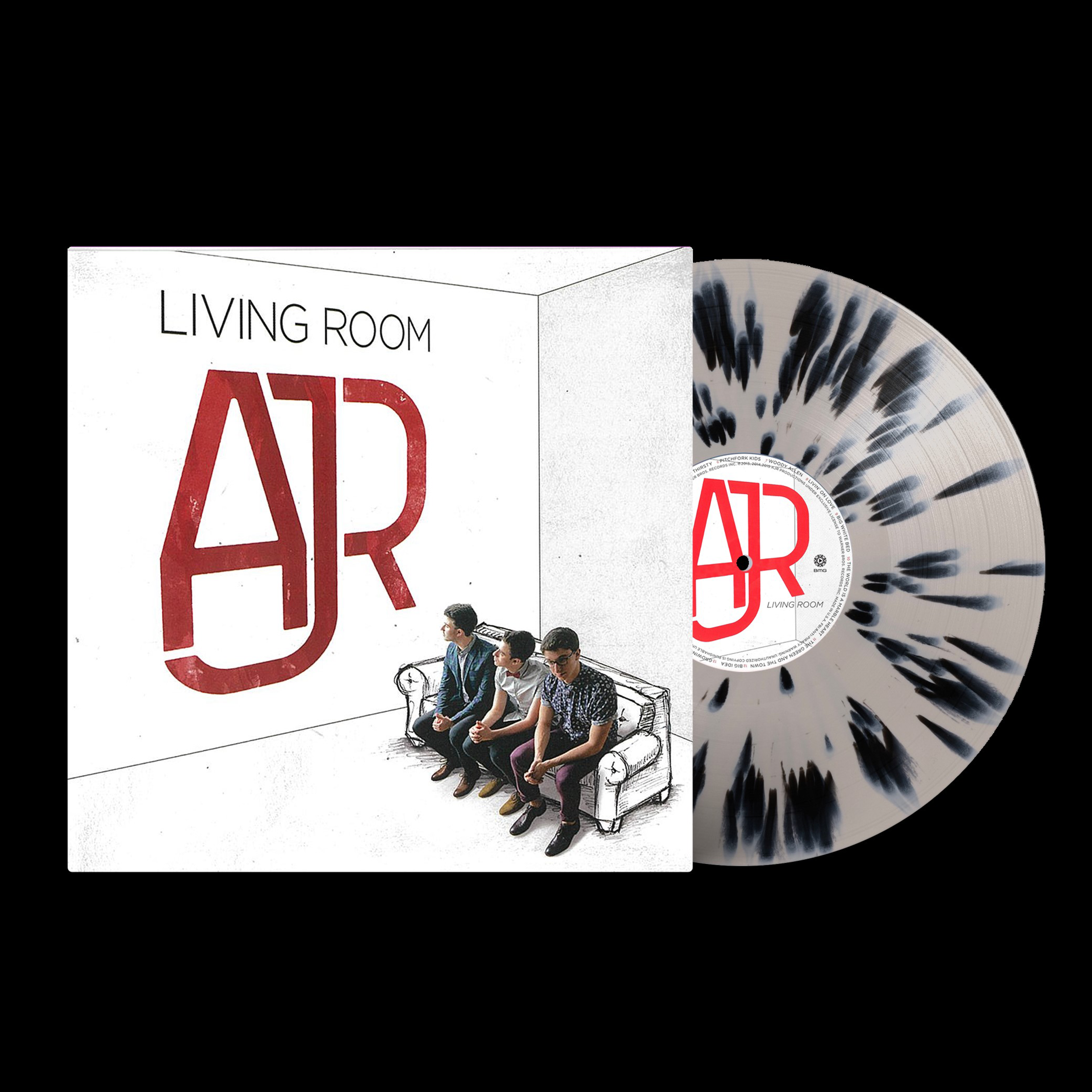 Living Room: Bone with Black Splatter Vinyl LP