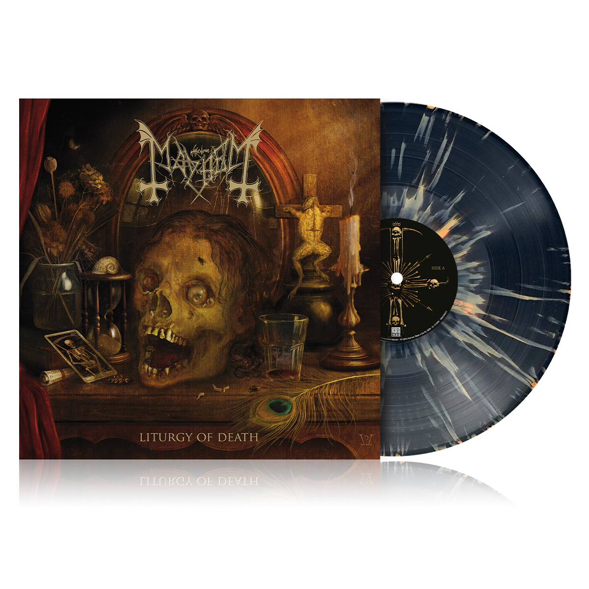 Liturgy of Death: Black & Apricot Splattered Vinyl LP
