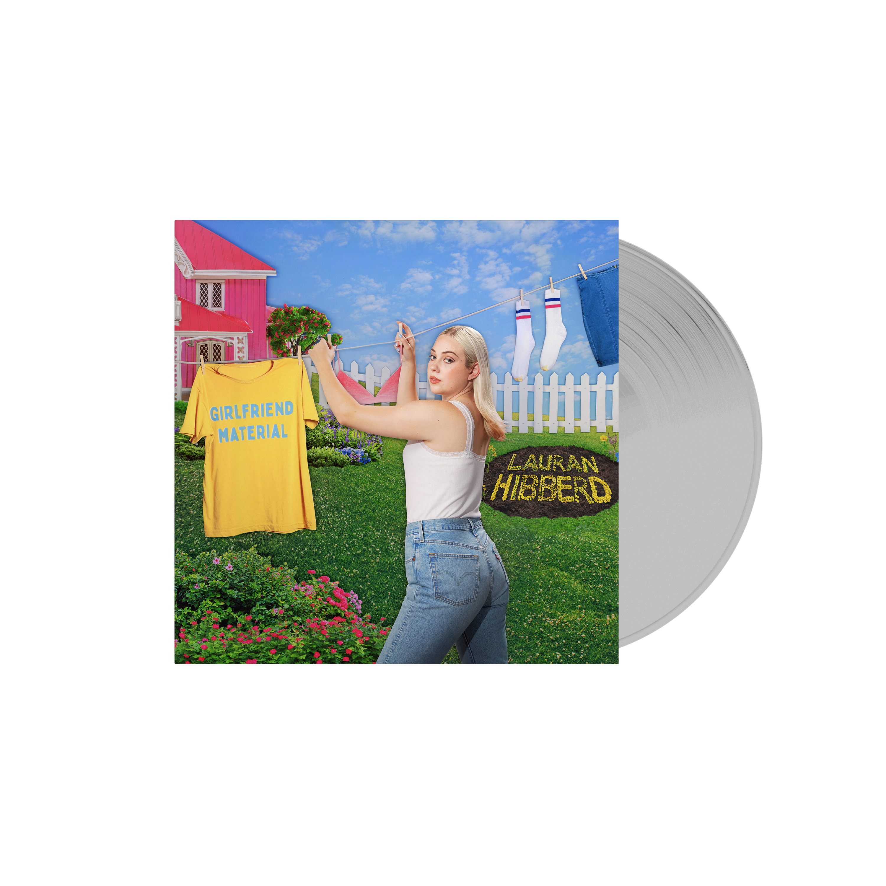 girlfriend material: Clear Vinyl LP + Signed Print