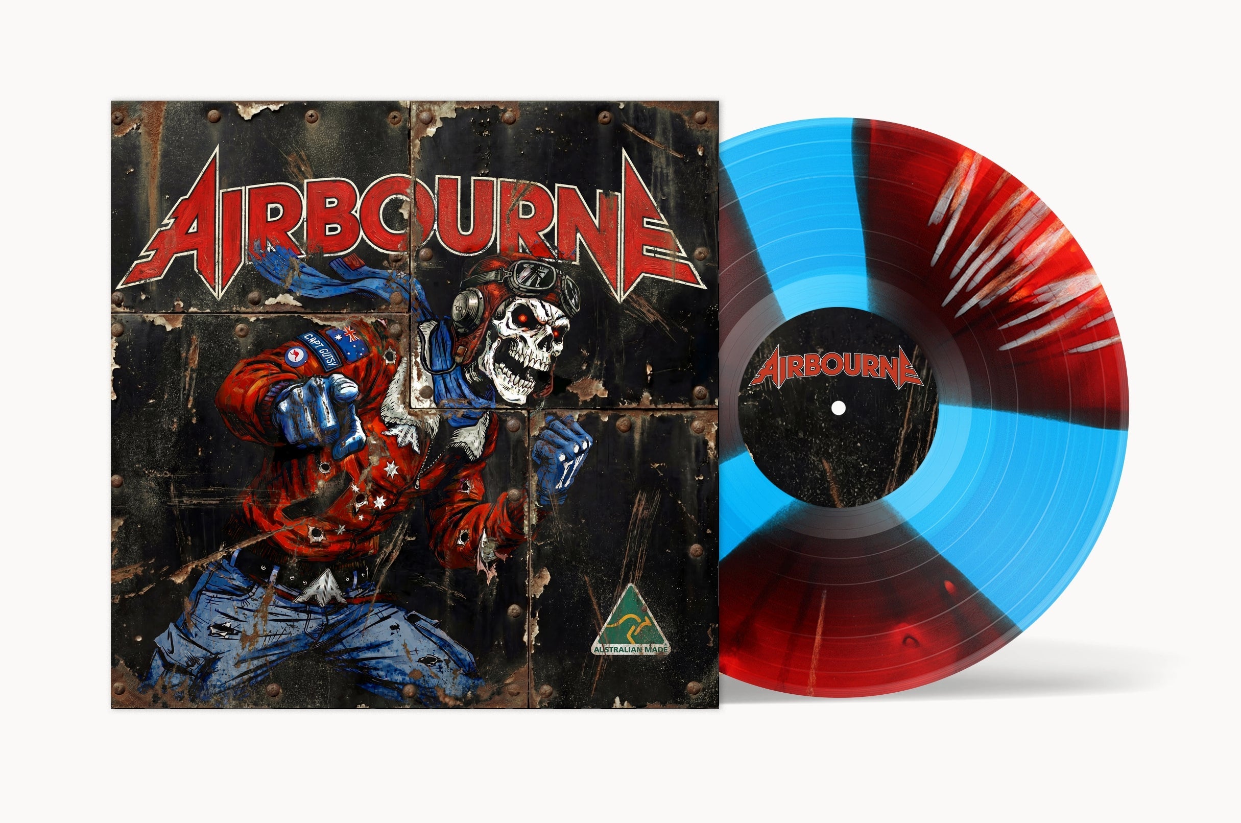 AIRBOURNE: Blue, Red, White Splatter Vinyl LP