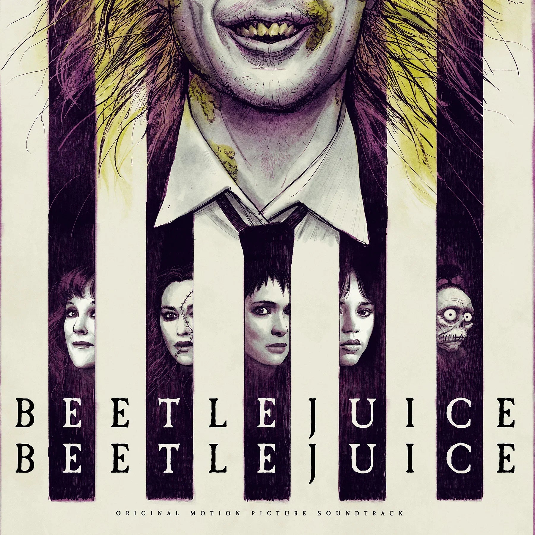 BEETLEJUICE BEETLEJUICE (OST): Limited Lime Green & Purple Hand Pour Coloured Vinyl 2LP