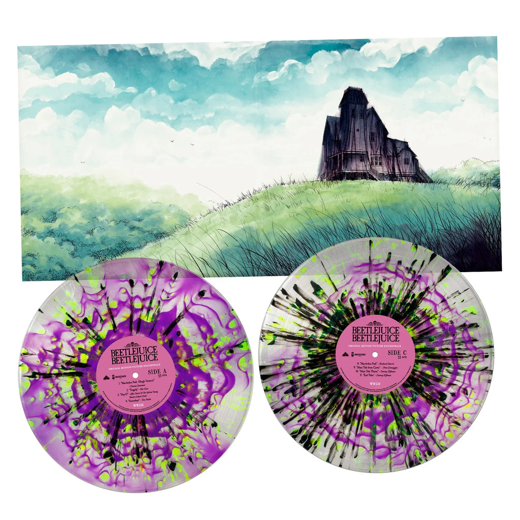 BEETLEJUICE BEETLEJUICE (OST): Limited Lime Green & Purple Hand Pour Coloured Vinyl 2LP