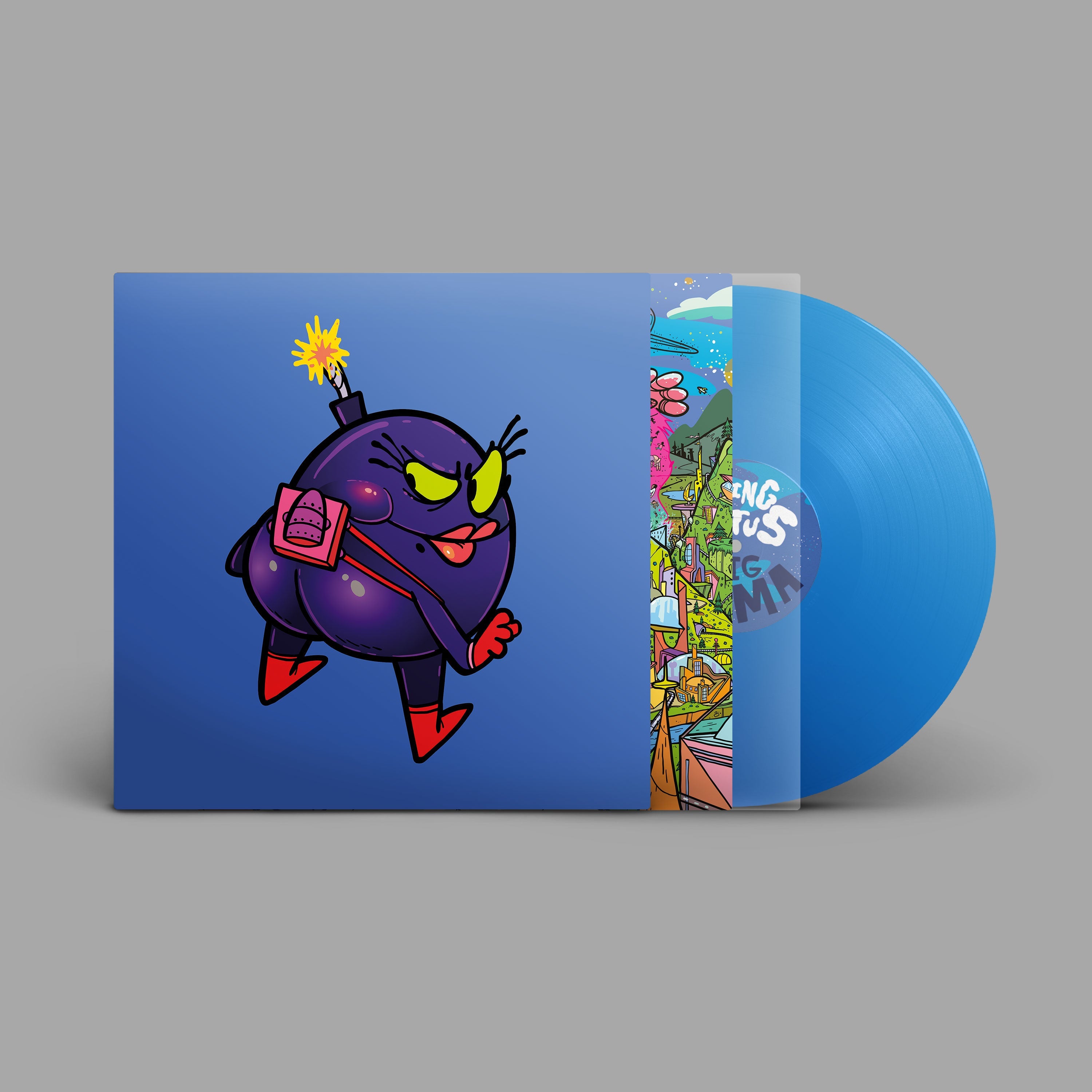 BIG MAMA: Blue Vinyl 12"  EP w/ Screen-Print Sleeve