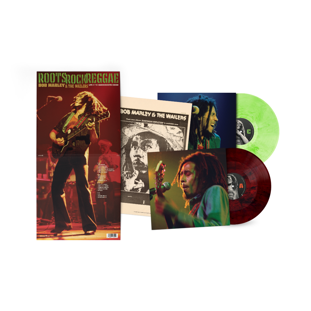 Roots, Rock, Reggae: Live At The Hammersmith Odeon Exclusive Molten Lava Red and Peridot Swirl Green Vinyl 2LP