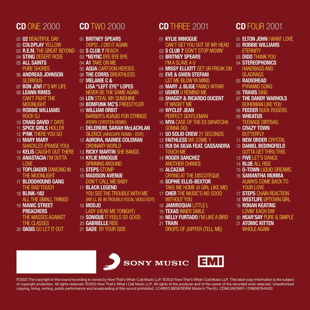 NOW - Millennium 2000 - 2001 (Special Edition 4CD)