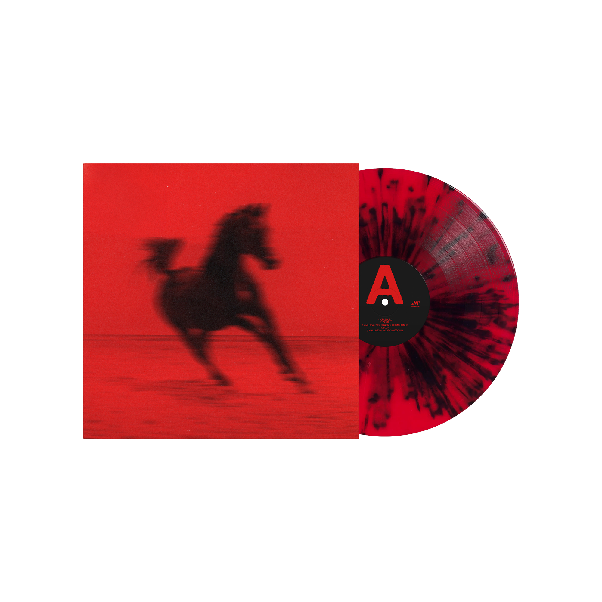 BUCK: Limited Red with Black Splatter Vinyl LP + Signed Art Card