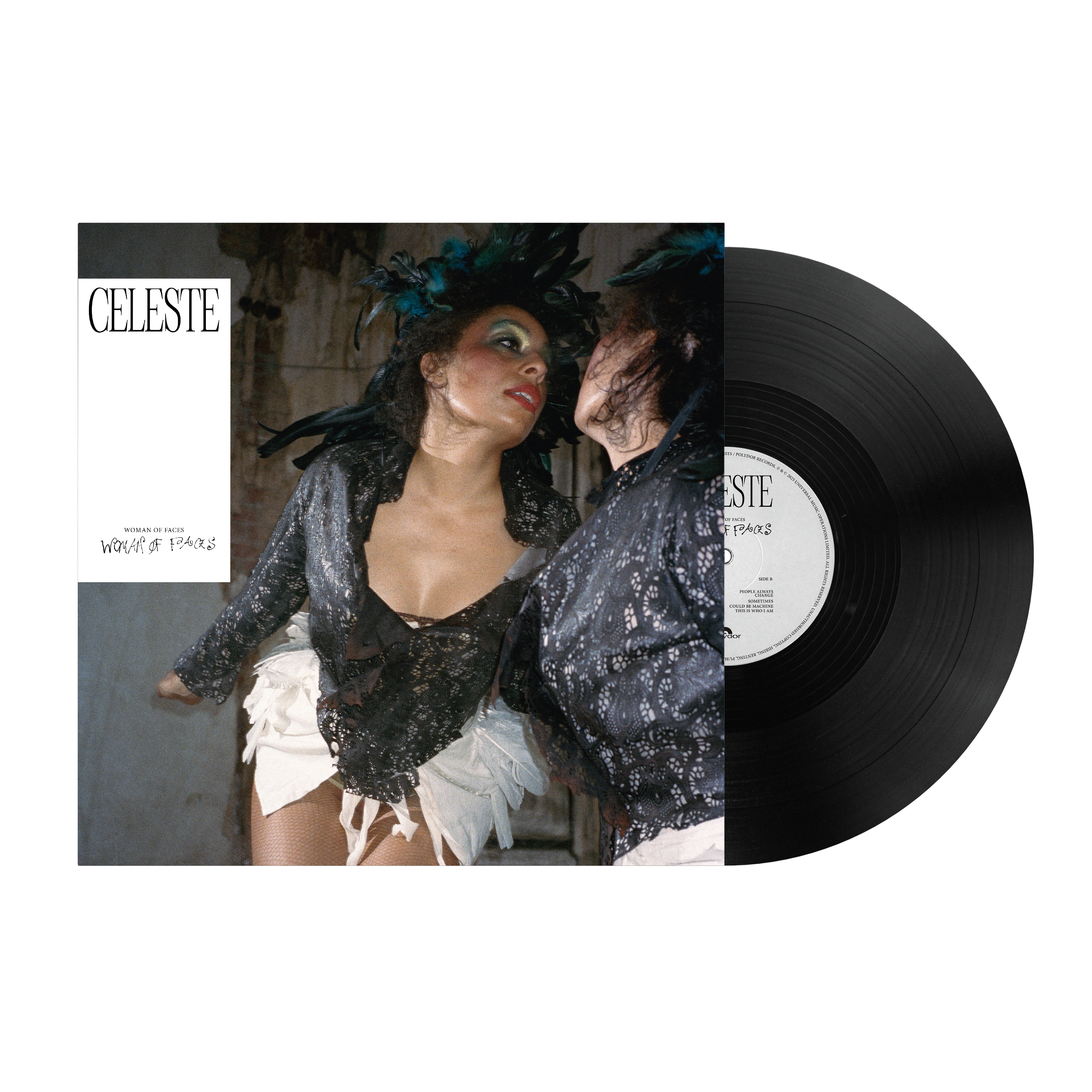 Woman Of Faces Standard Black Vinyl