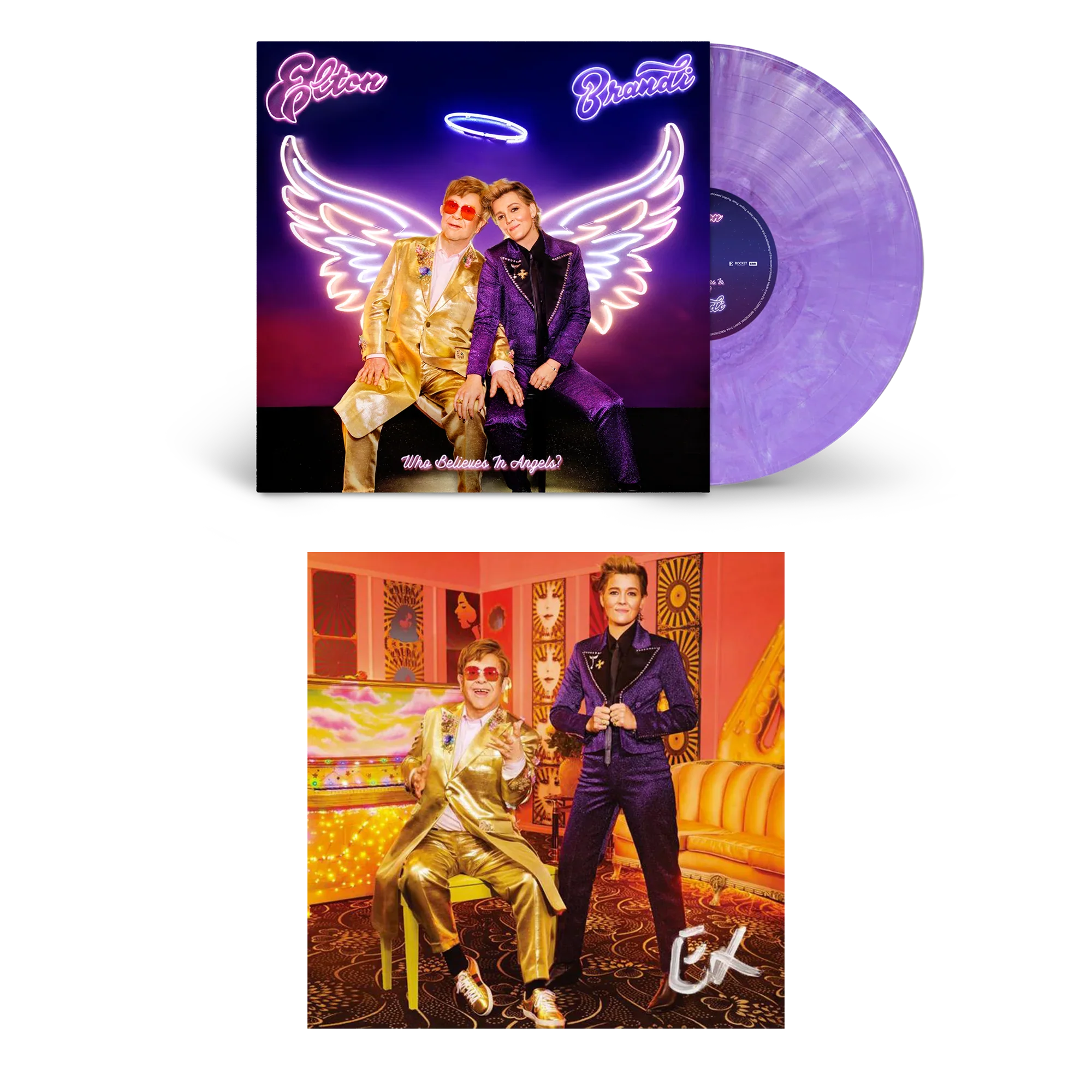 Who Believes In Angels? Store Exclusive Purple Marble Vinyl + Signed Art Card Bundle