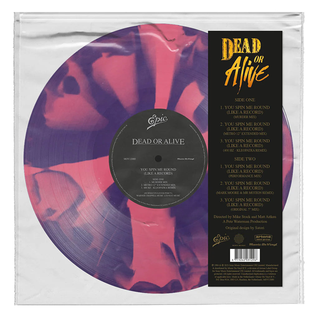Dead Or Alive / You Spin Me Round (Like A Record): Pink & Purple 12" Vinyl EP