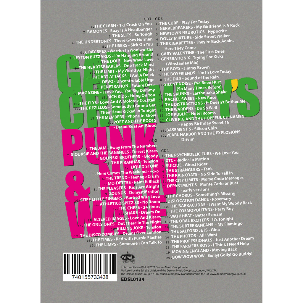Gary Crowley's Punk and New Wave 2: 4CD Box Set