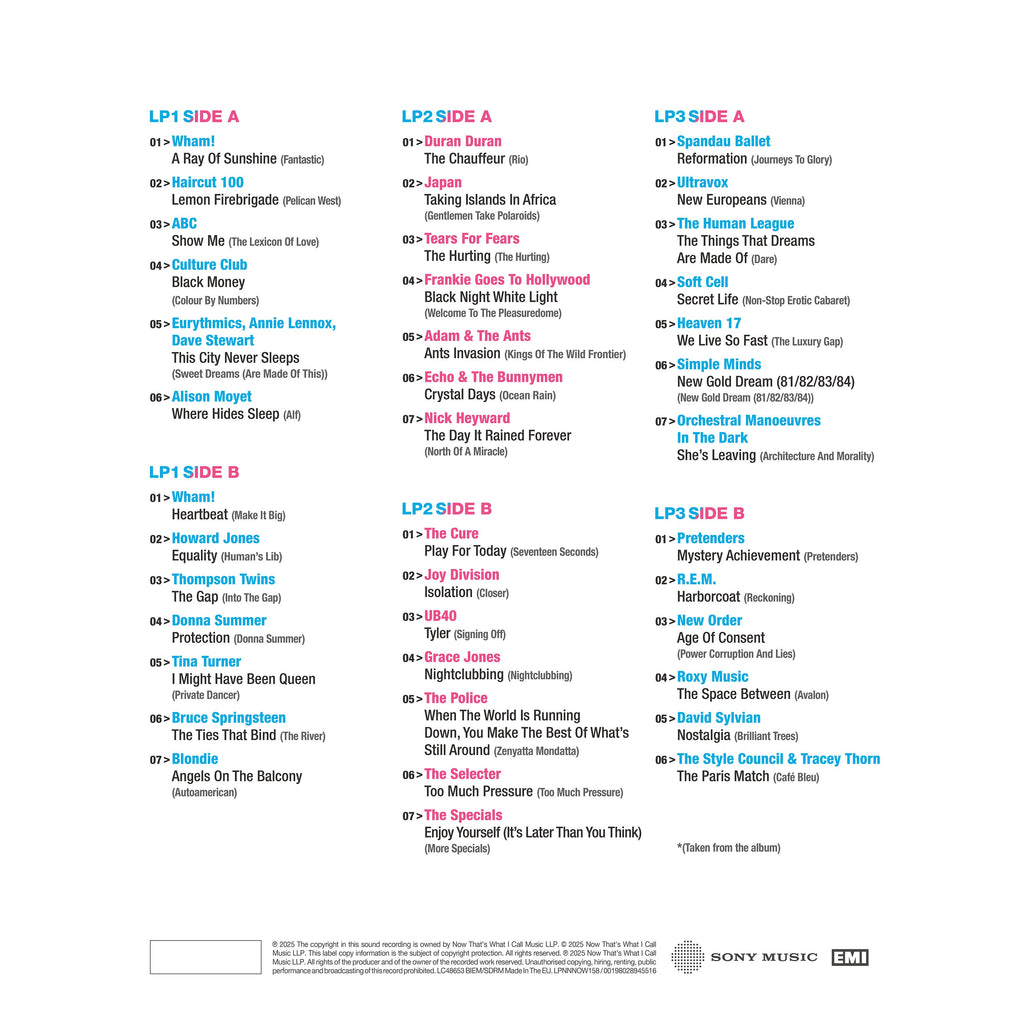 NOW That's What I Call An Era: The Albums - 1980-1984 (3LP)