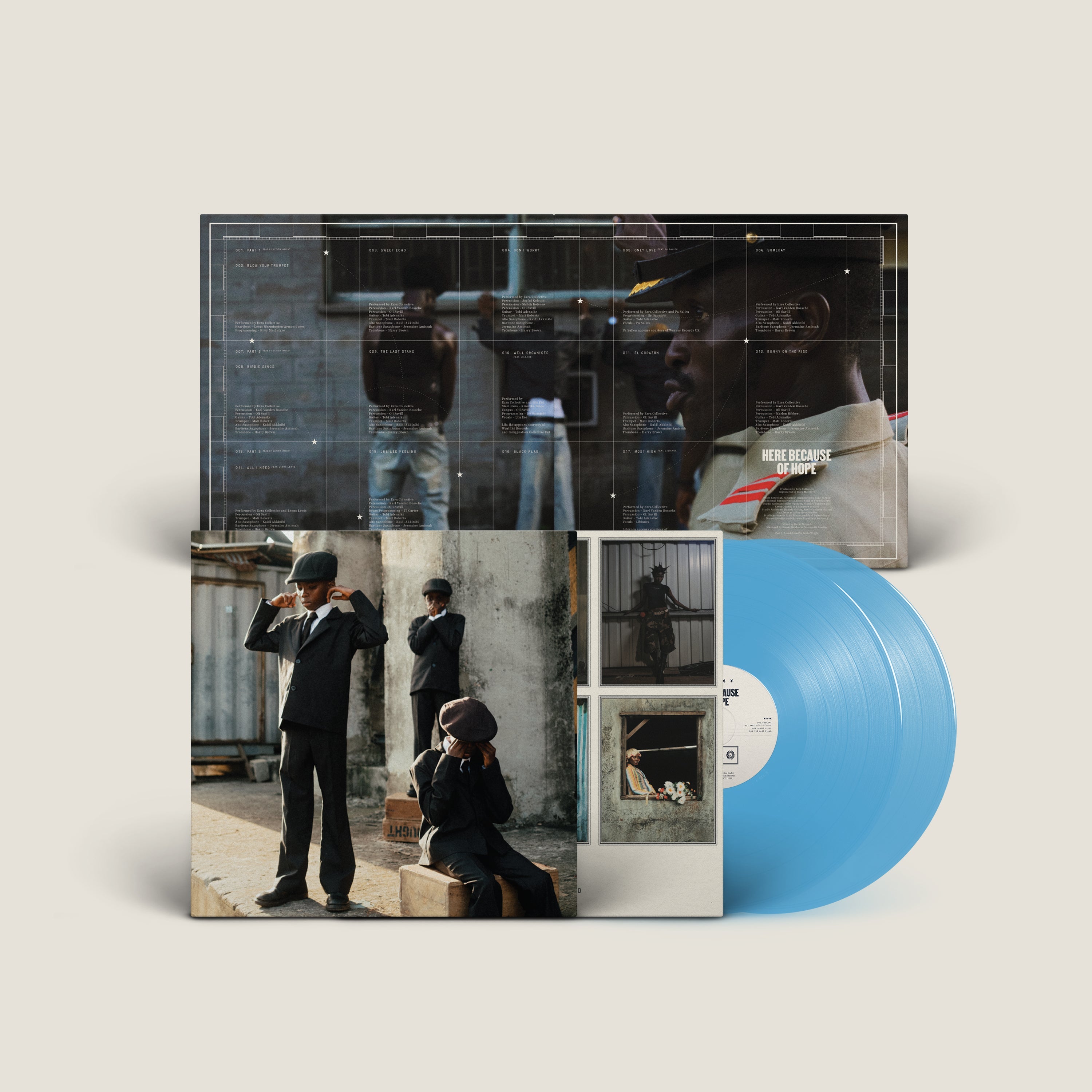 Here Because of Hope: Transparent Ocean Blue Vinyl 2LP & Signed Print