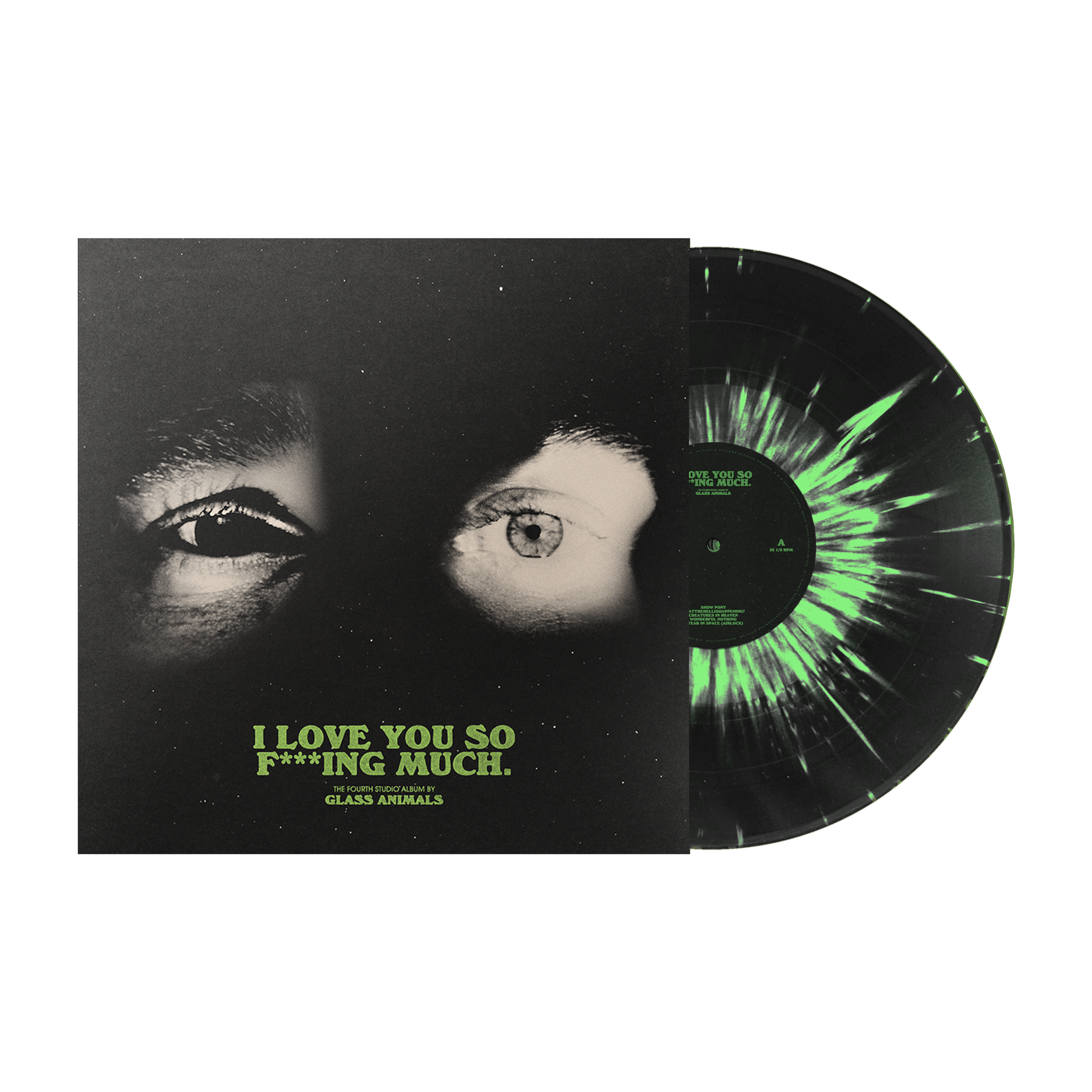 SIGNED! I Love You So F***ing Much: Black and Green Splatter Vinyl LP & Signed Artcard