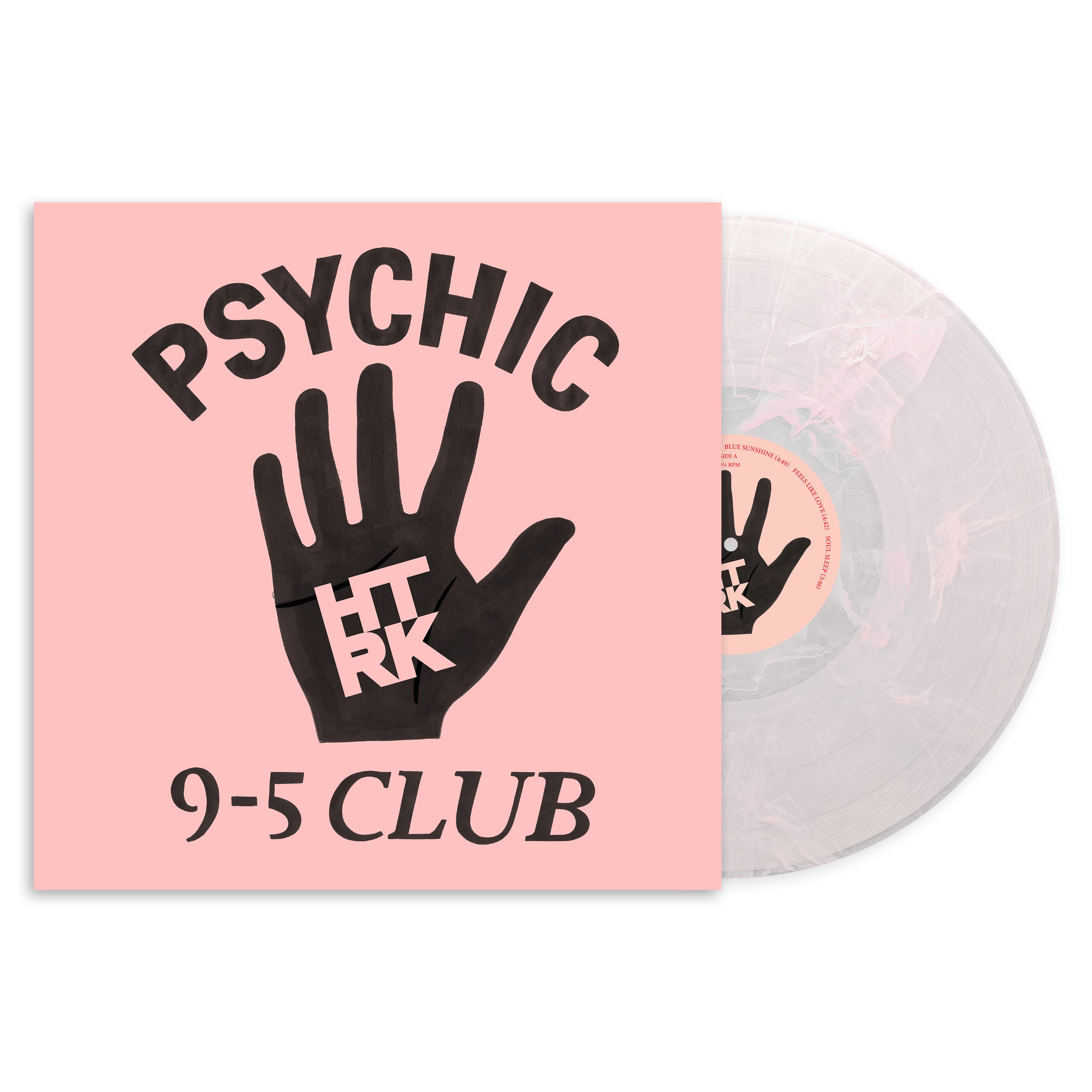 Psychic 9-5 Club: Clear with Pink Swirl Vinyl LP