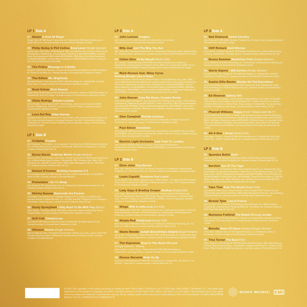 NOW That's What I Call Gold - The Ultimate Hits (3LP)