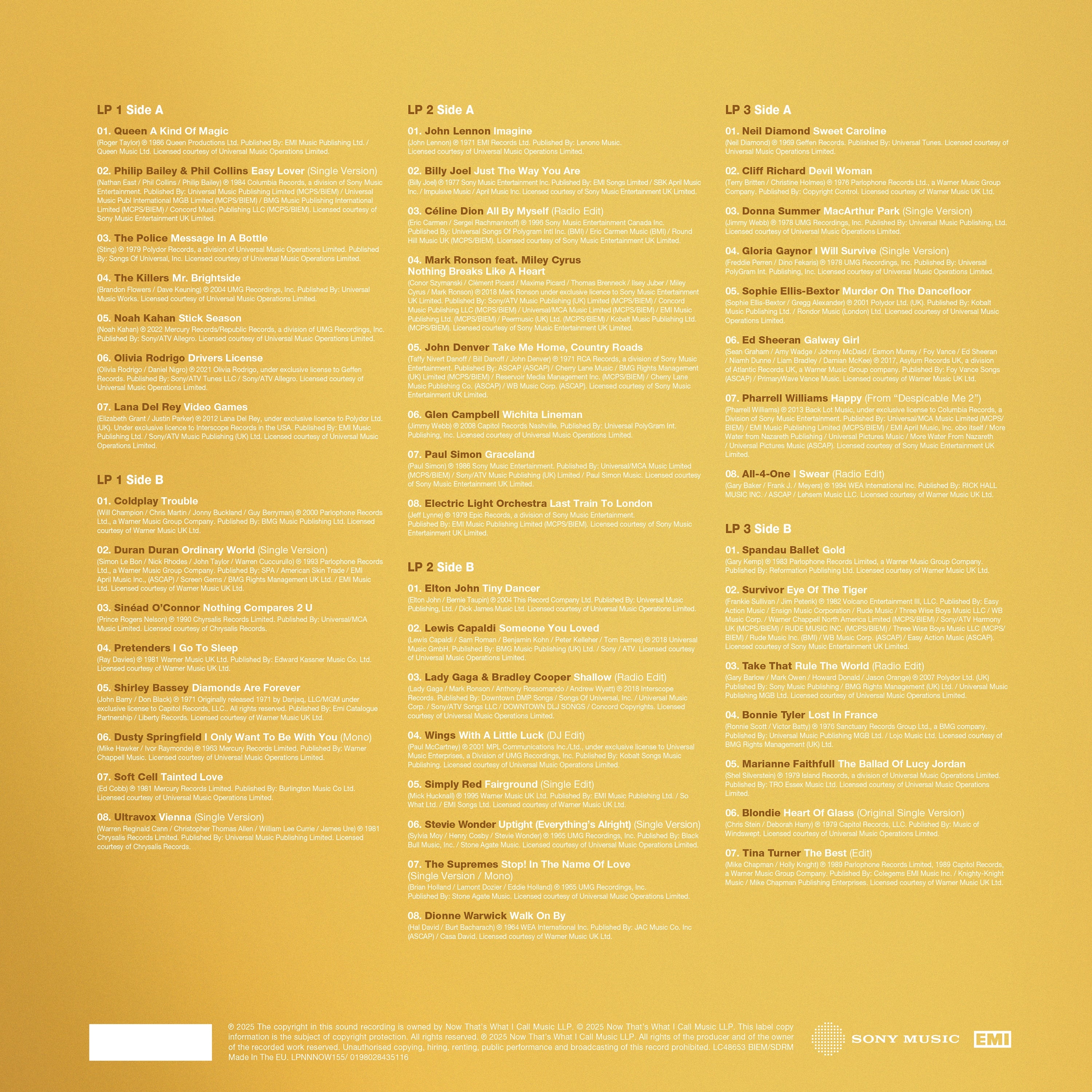 NOW That's What I Call Gold - The Ultimate Hits (3LP)