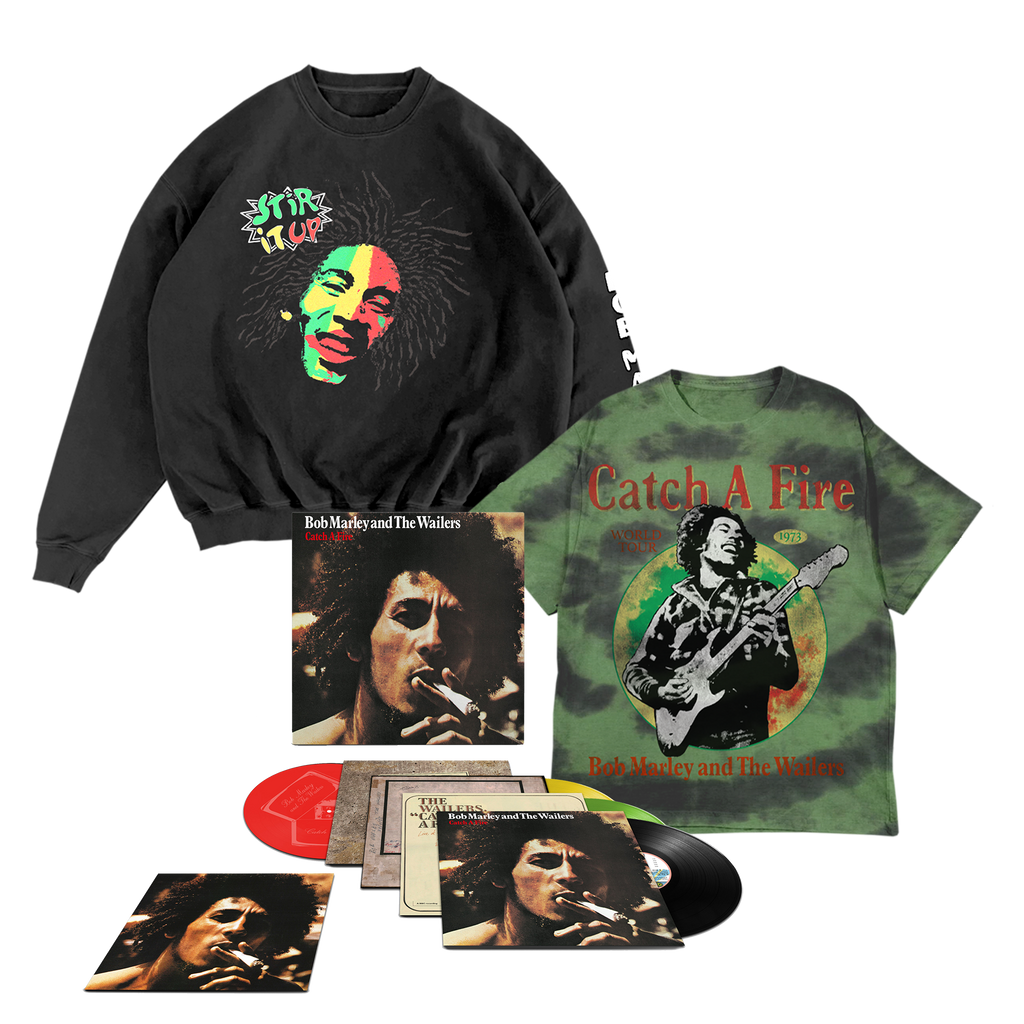 Catch A Fire (50th Anniversary): Exclusive Colour Vinyl 3LP/12", Tie Dye T-Shirt + Stir It Up Crewneck