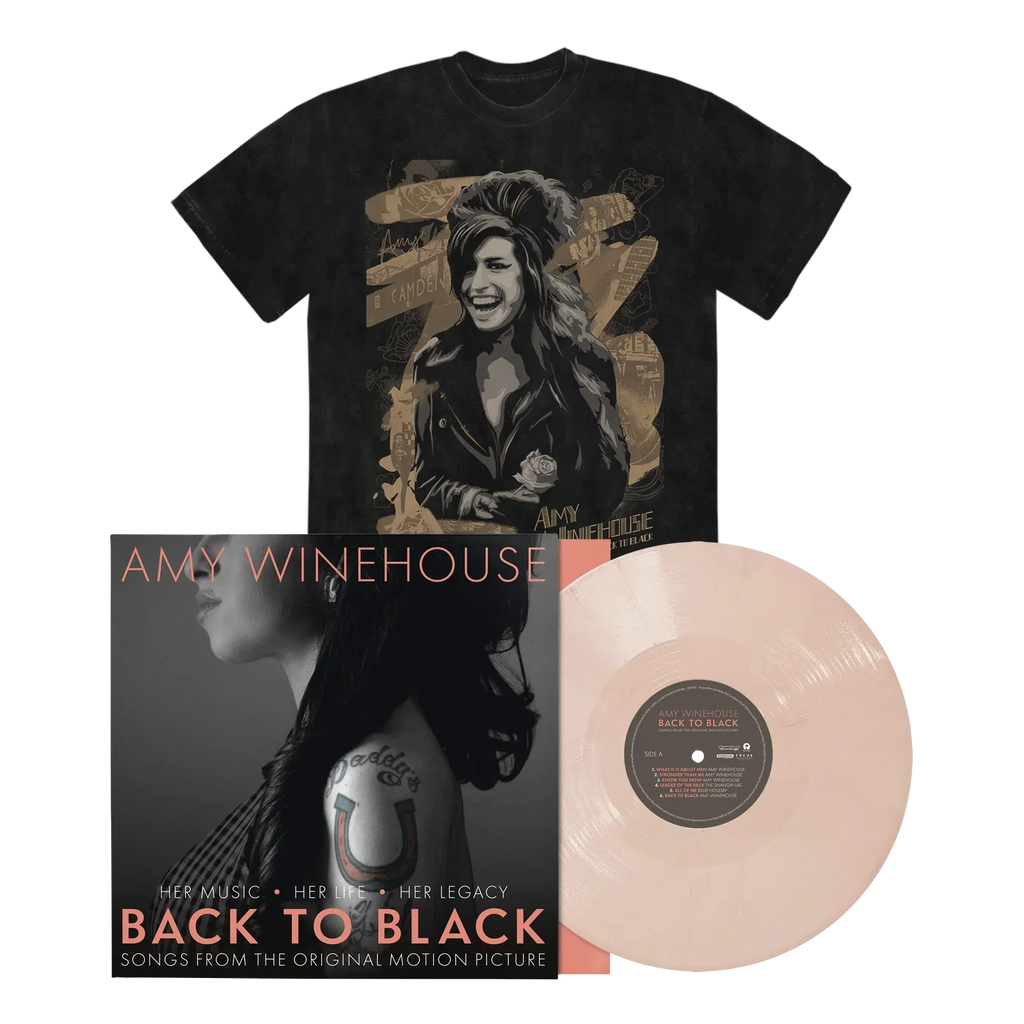 Back To Black - Songs From The Original Motion Picture: Exclusive Peach Vinyl LP + Portrait Washed T-Shirt