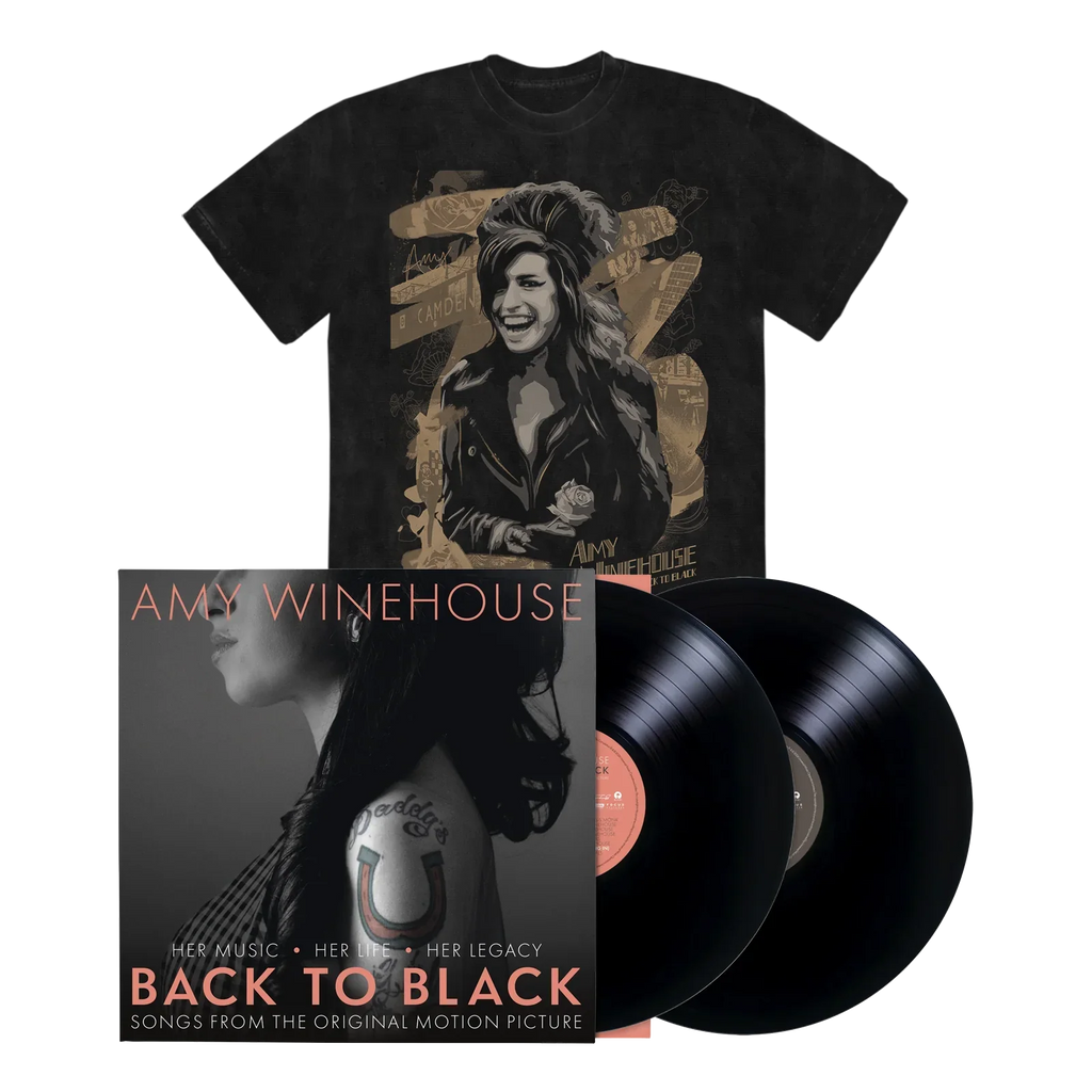 Back To Black - Songs From The Original Motion Picture: Vinyl 2LP + Portrait Washed T-Shirt