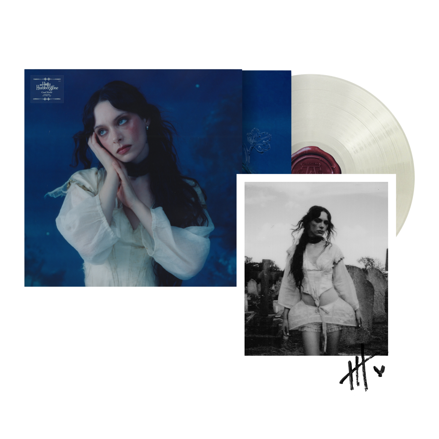 Cruel World: Pearl White Vinyl LP & Signed Print