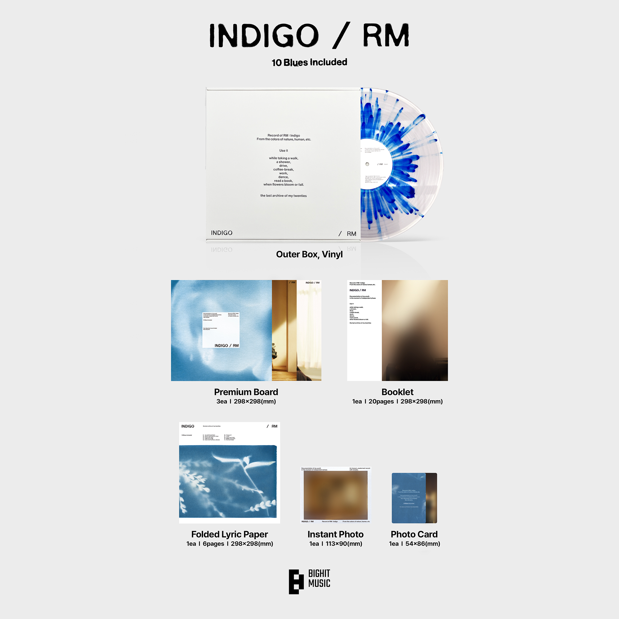 Indigo: White/Blue Splatter Vinyl LP