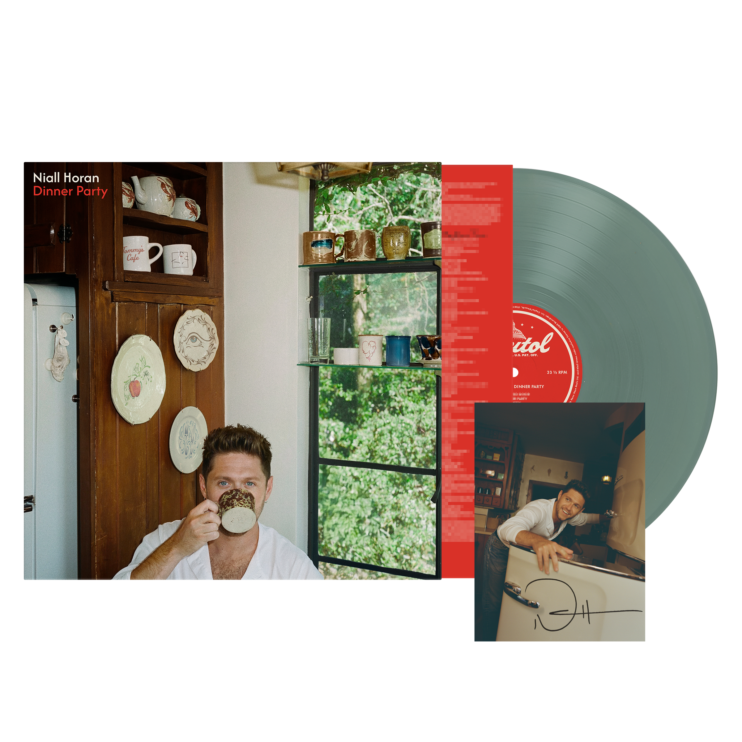Dinner Party - Olive Vinyl + Signed Art Card