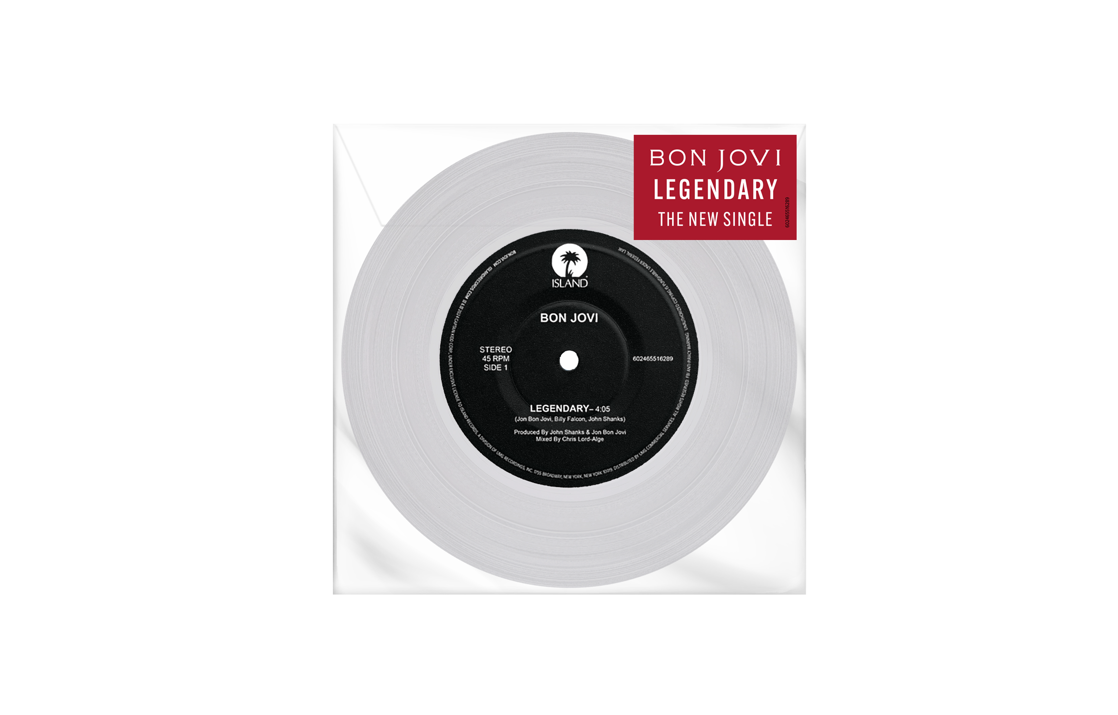Legendary CLEAR 7” VINYL (LIMITED EDITION)