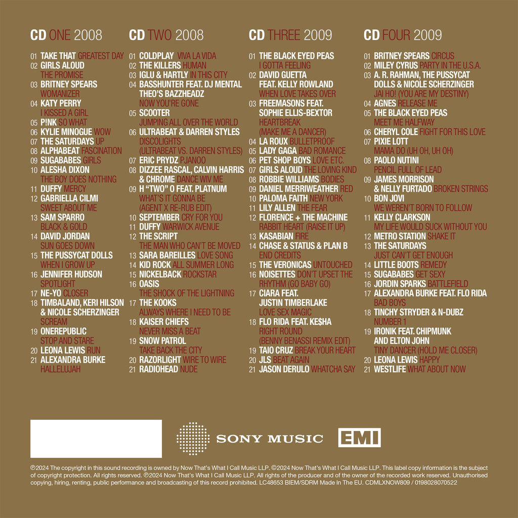 NOW - Millennium 2008-2009 (Special Edition 4CD)