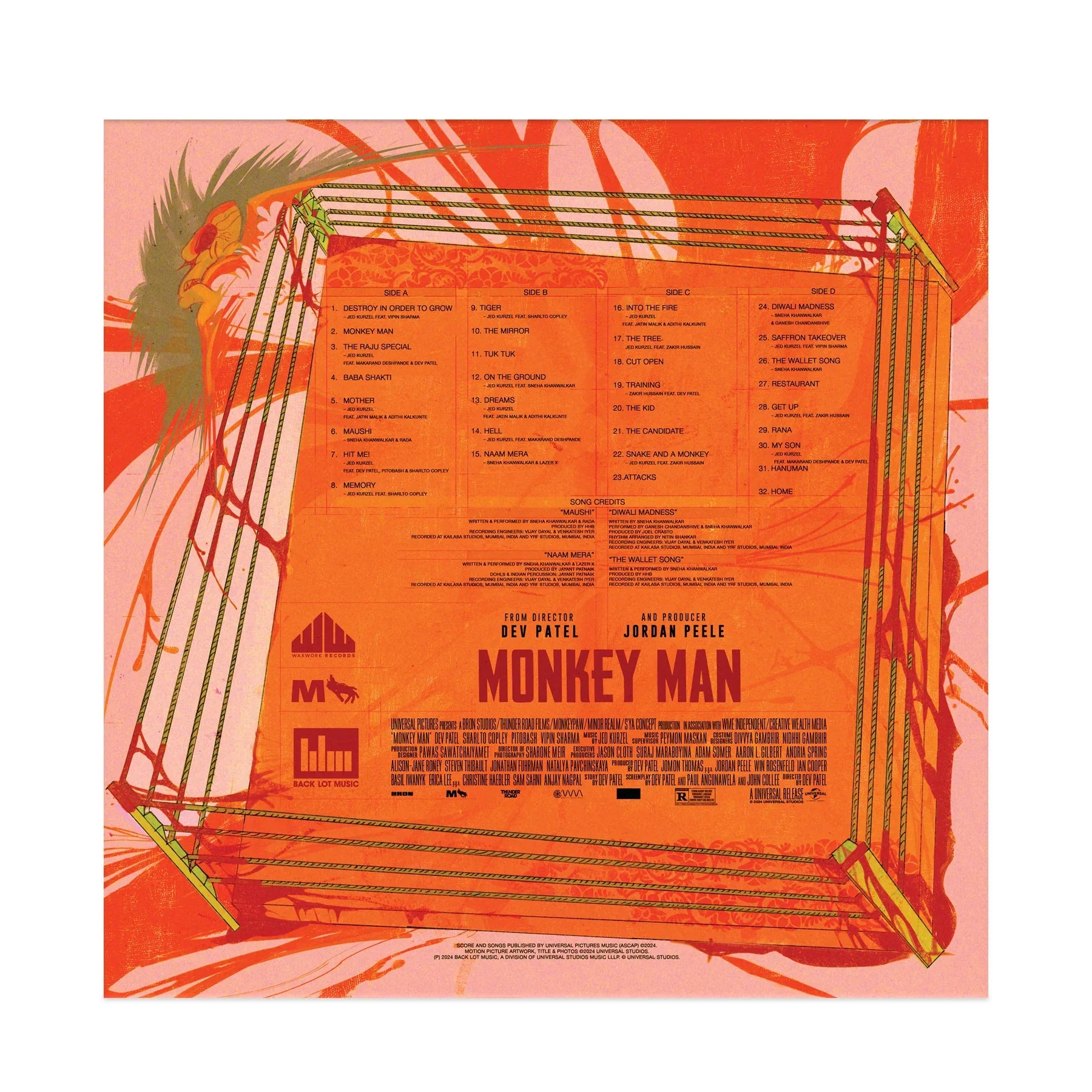 Monkey Man (OST): Limited Blood Red, Black and Metallic Gold Vinyl 2LP