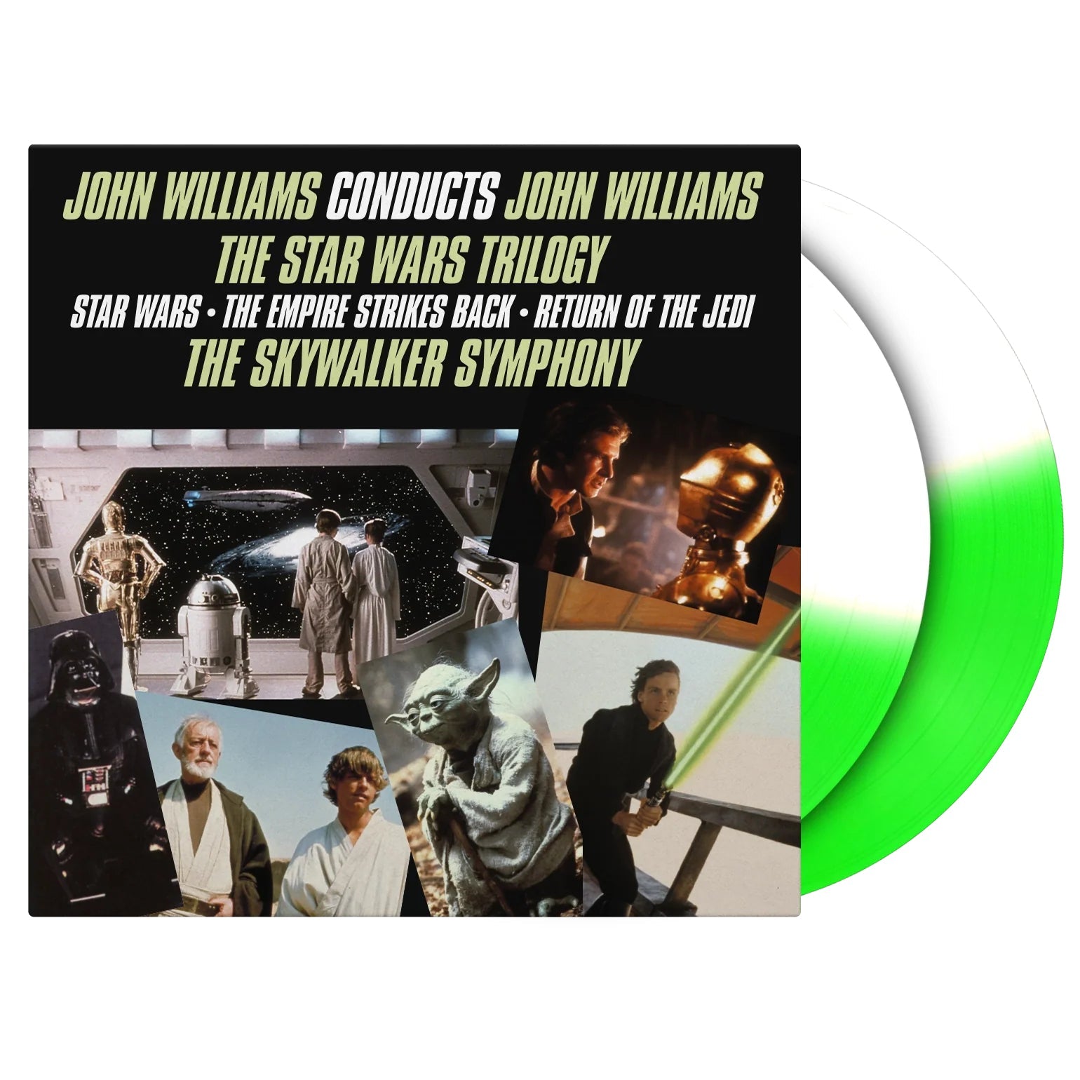 John Williams Conducts The Star Wars Trilogy: Green & White Vinyl 2LP