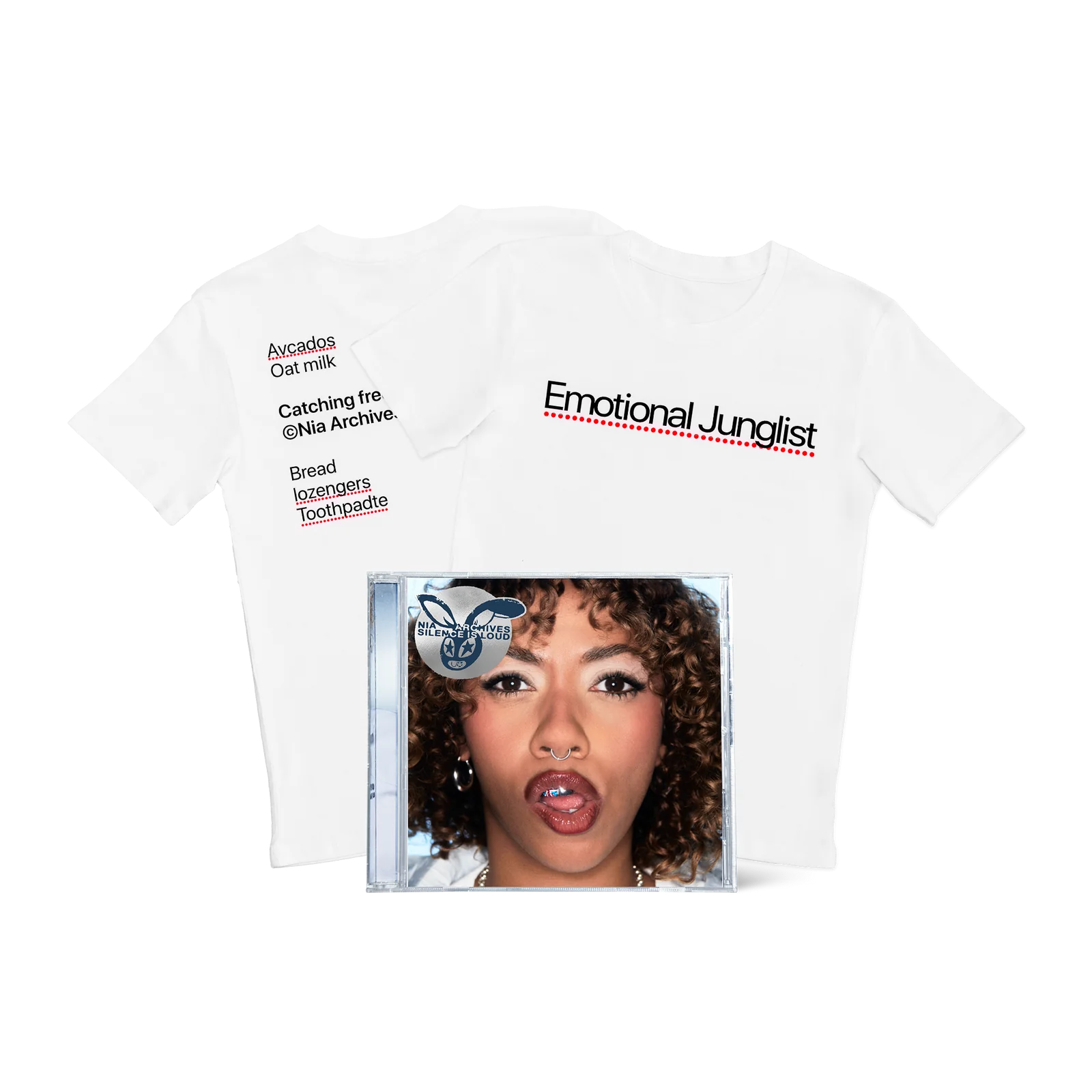 Silence Is Loud: CD, Emotional Junglist T-Shirt + Signed 4" Art Card