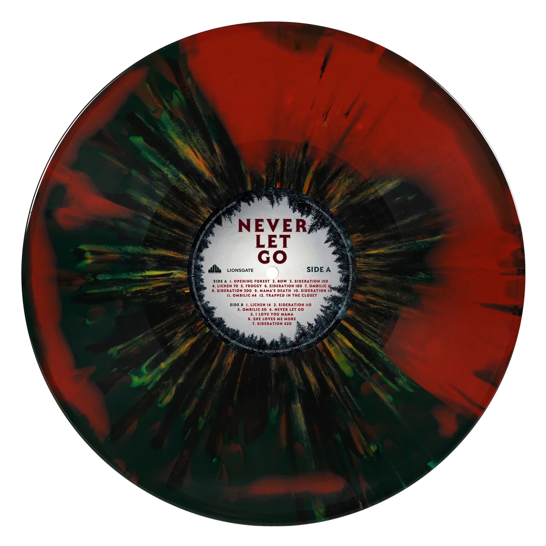 Never Let Go: Limited Blood Red & Black Swirl w/ Splatter Vinyl LP