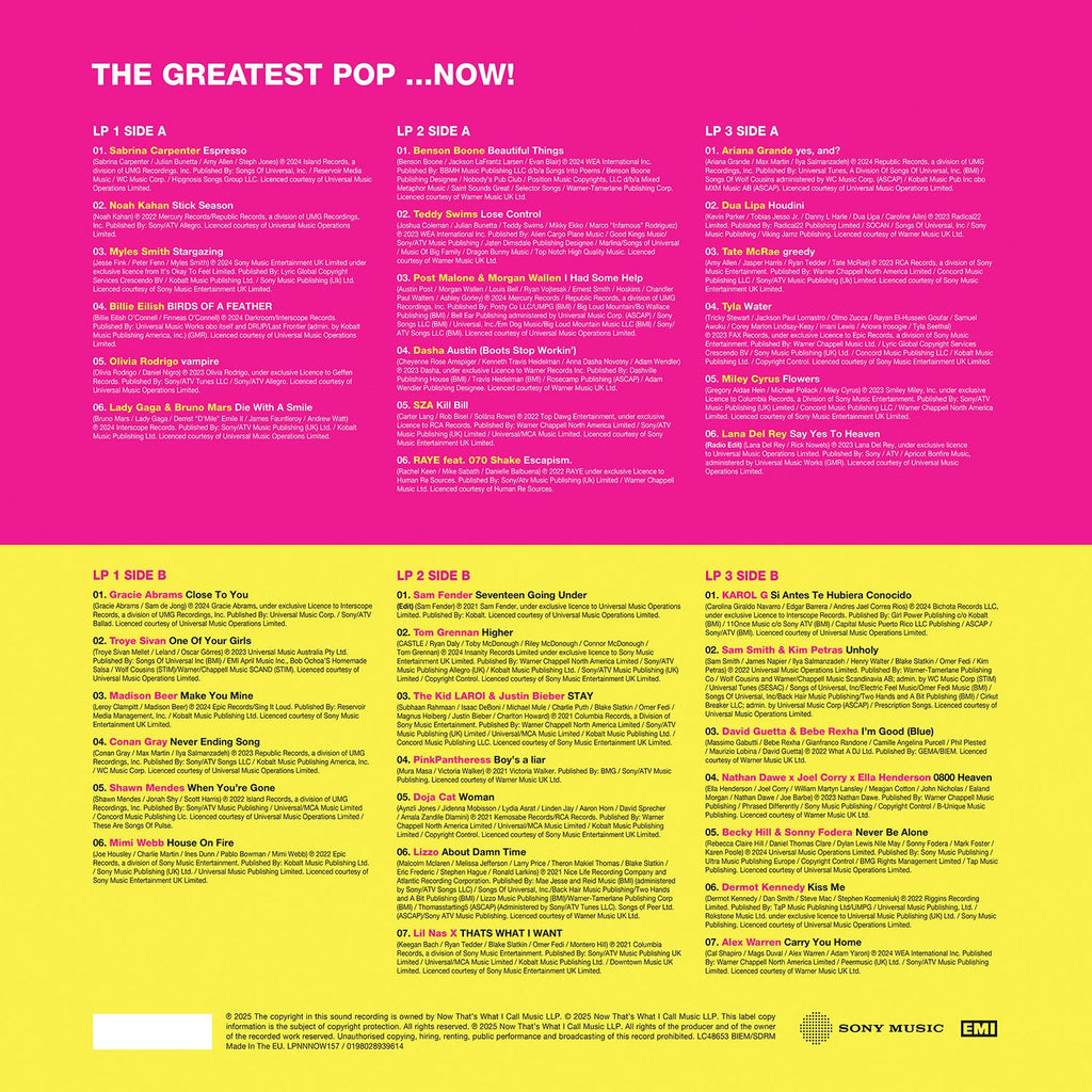 NOW That's What I Call… Pop! (3LP)