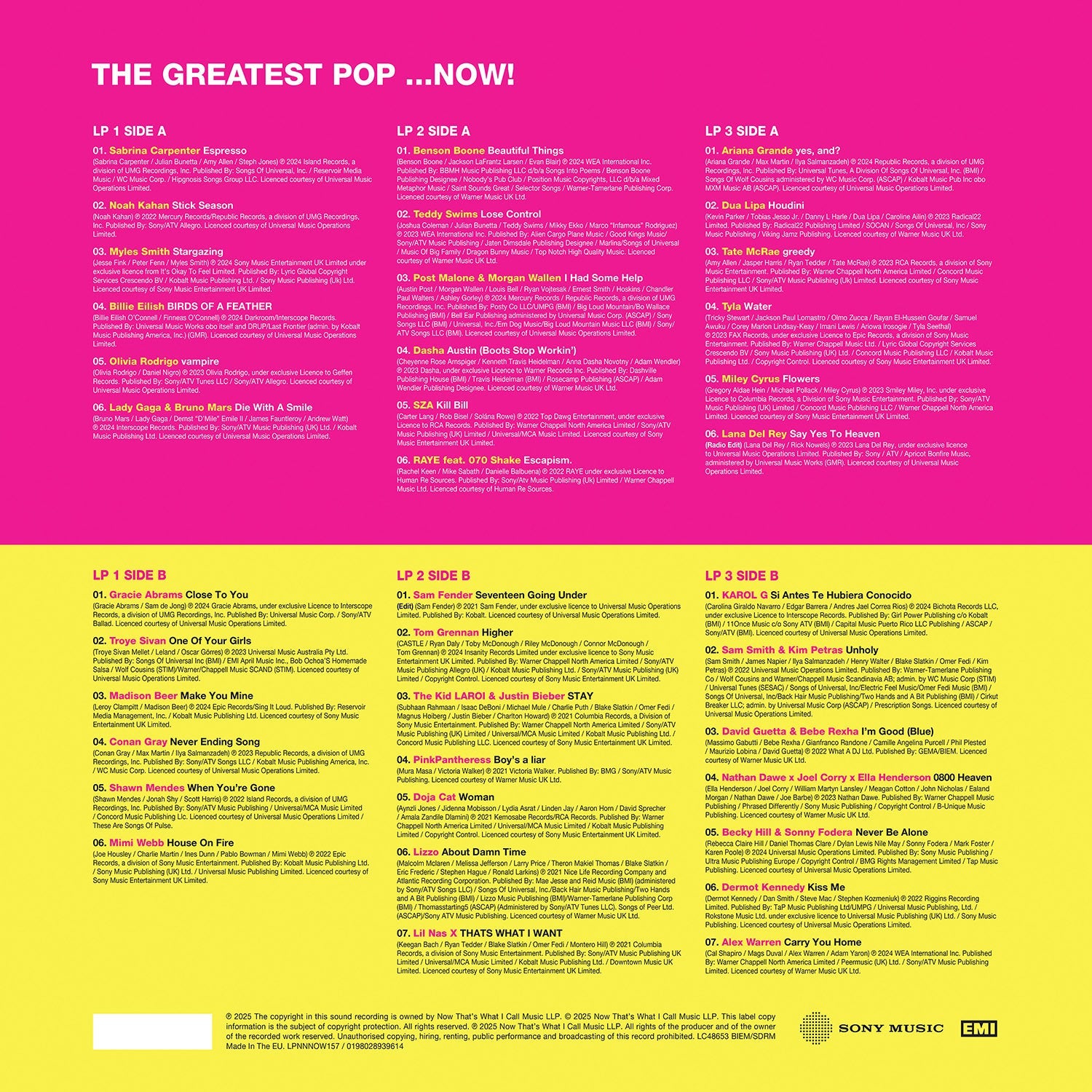 NOW That's What I Call… Pop! (3LP)