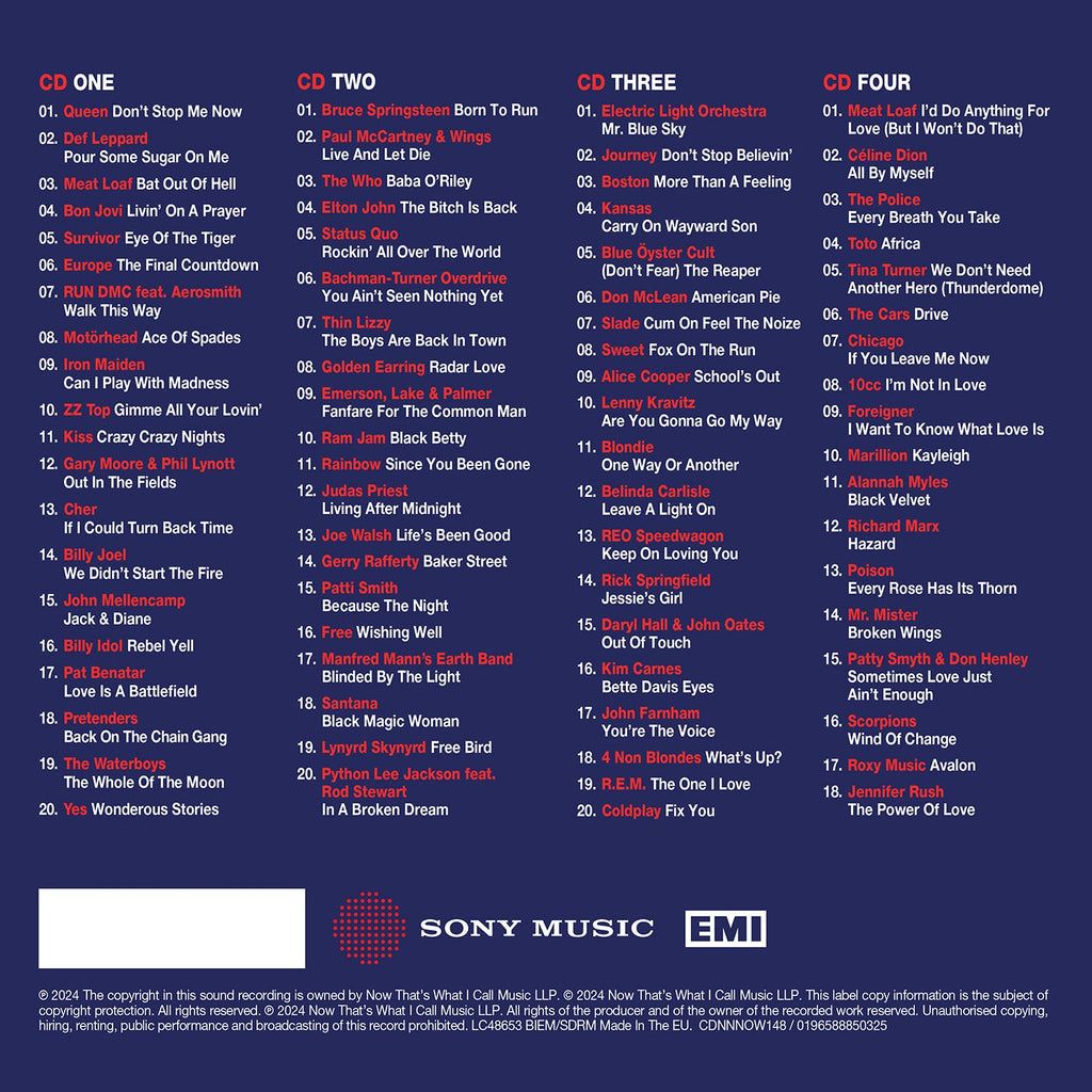 NOW That's What I Call Rock Anthems (4CD)