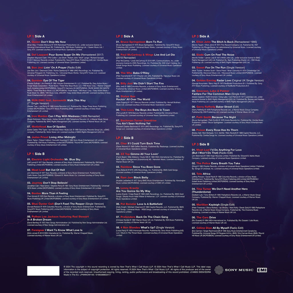 NOW That's What I Call Rock Anthems (3LP)