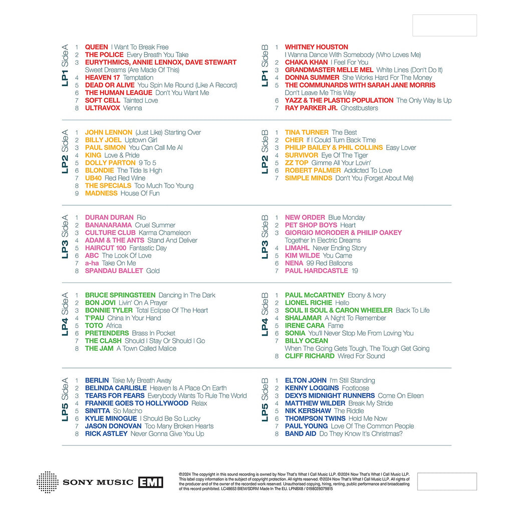 NOW Presents… The 80s (5LP)