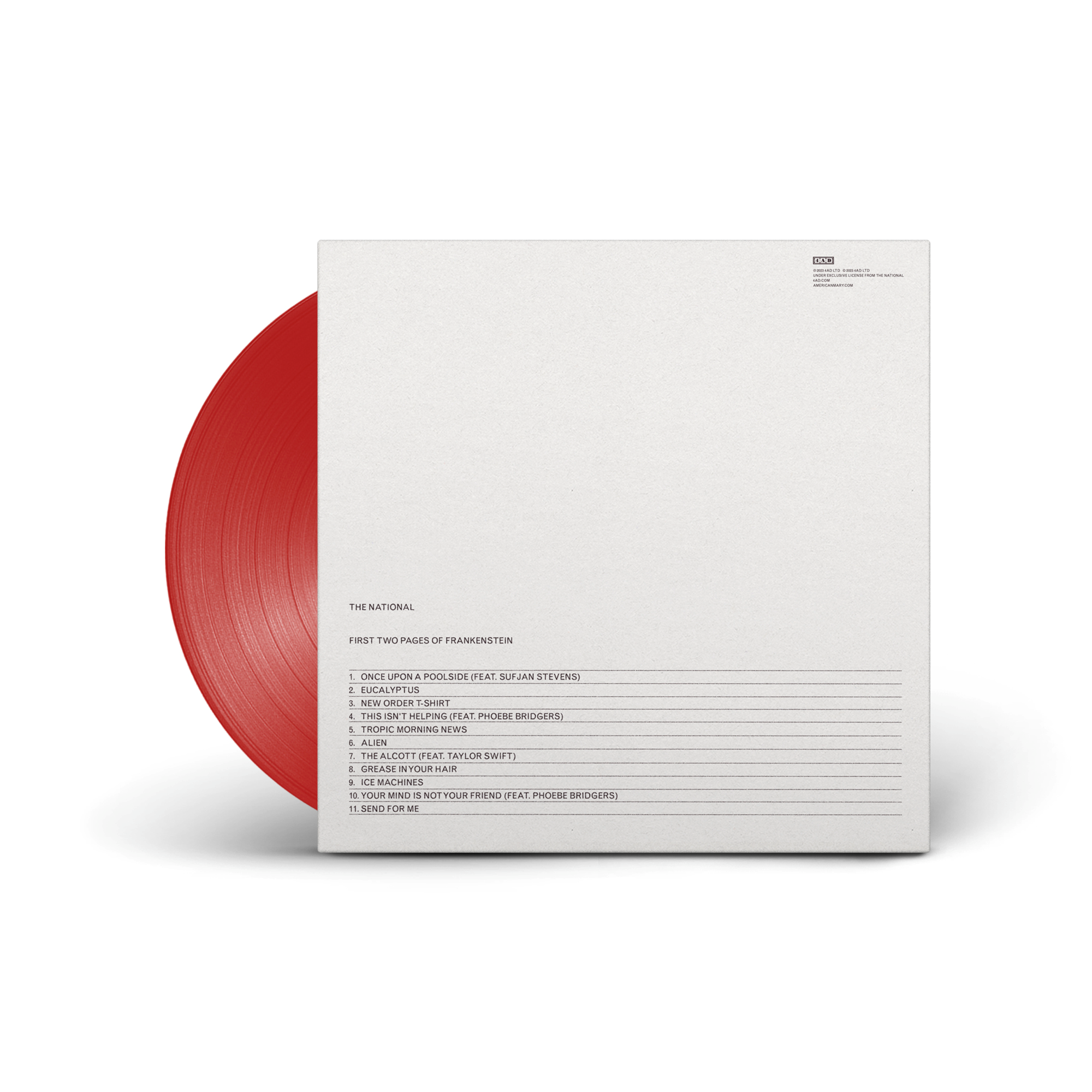 First Two Pages Of Frankenstein: Limited Edition Red Vinyl LP