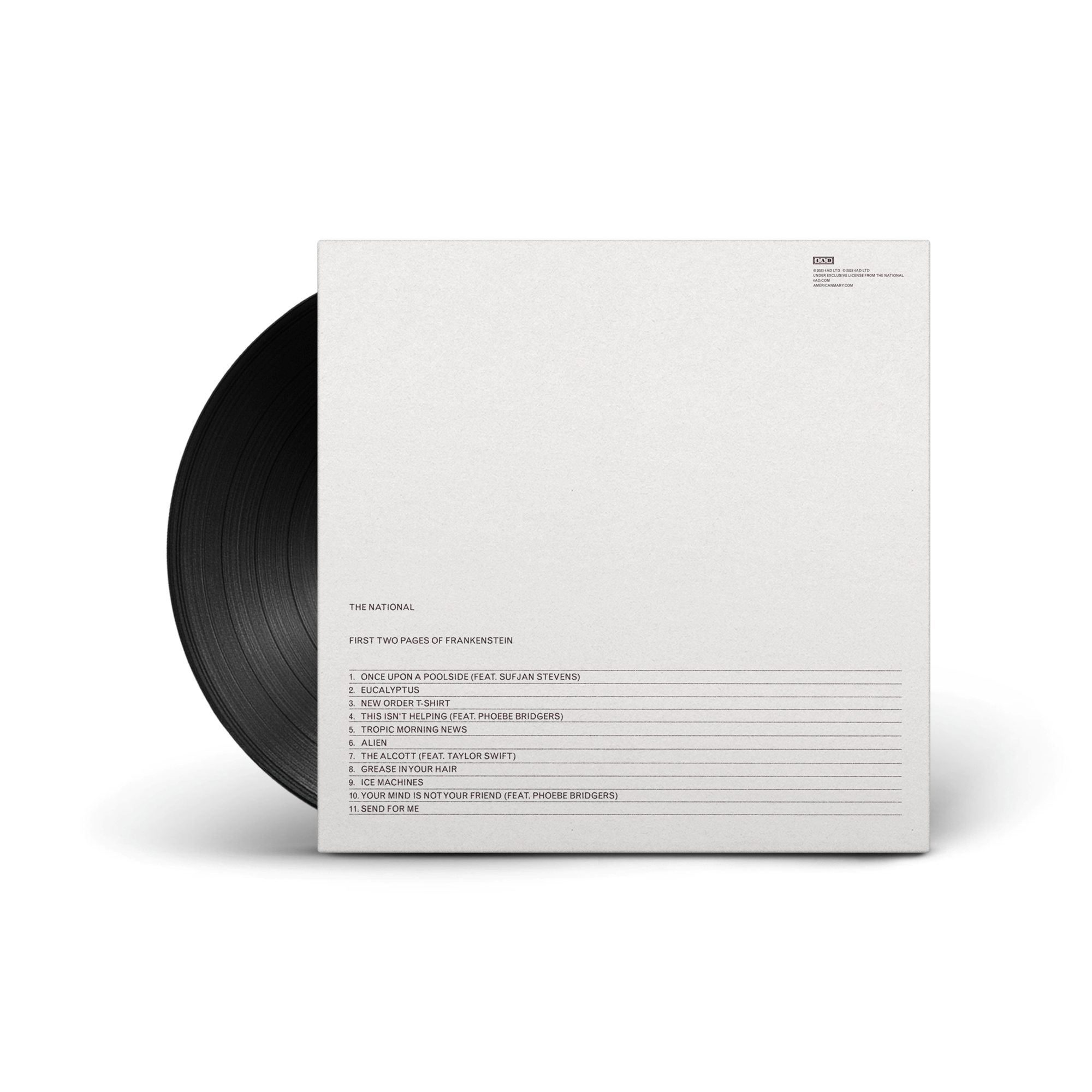 First Two Pages Of Frankenstein: Black Vinyl LP