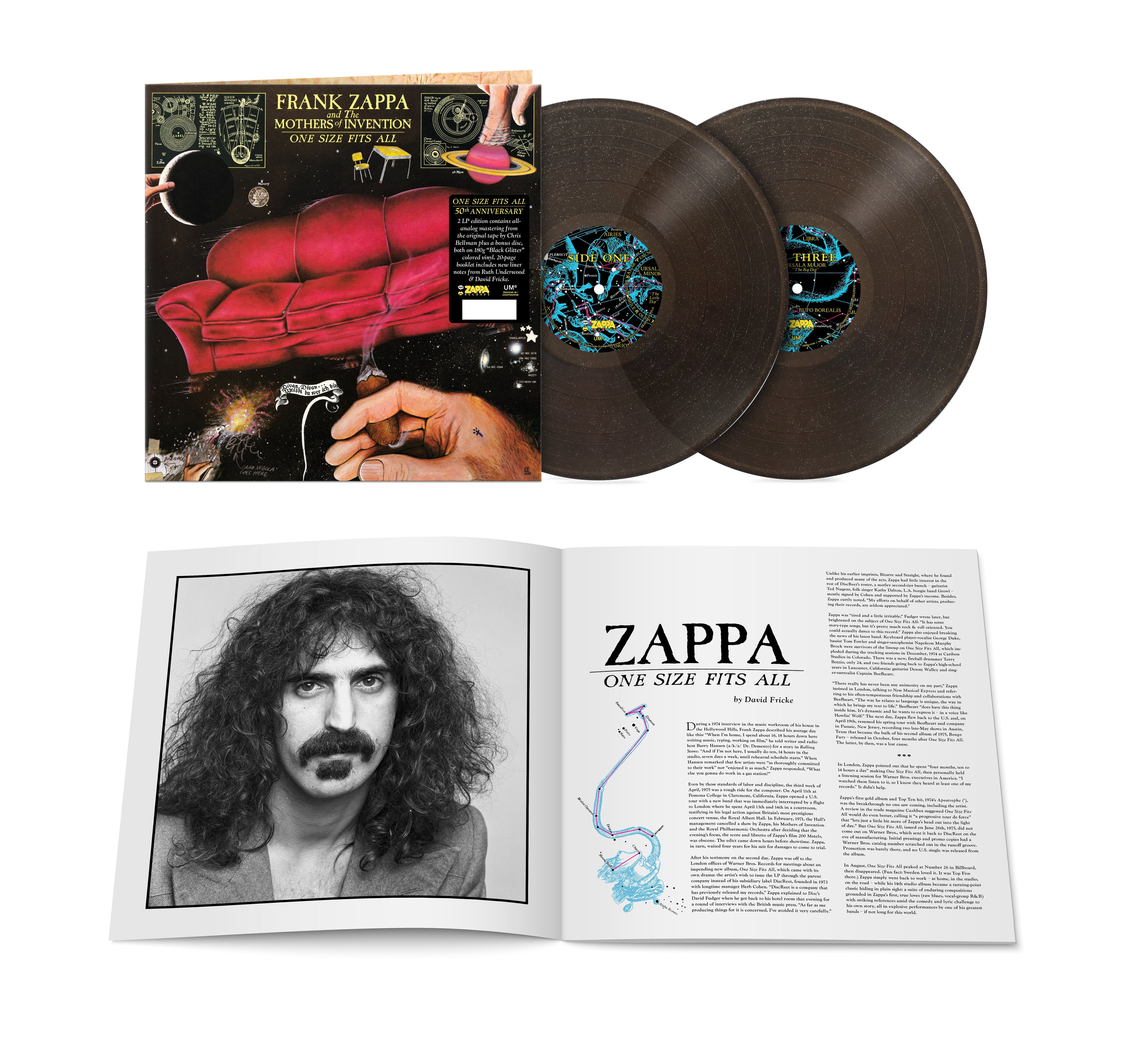 One Size Fits All: Black Glitter Vinyl 2LP