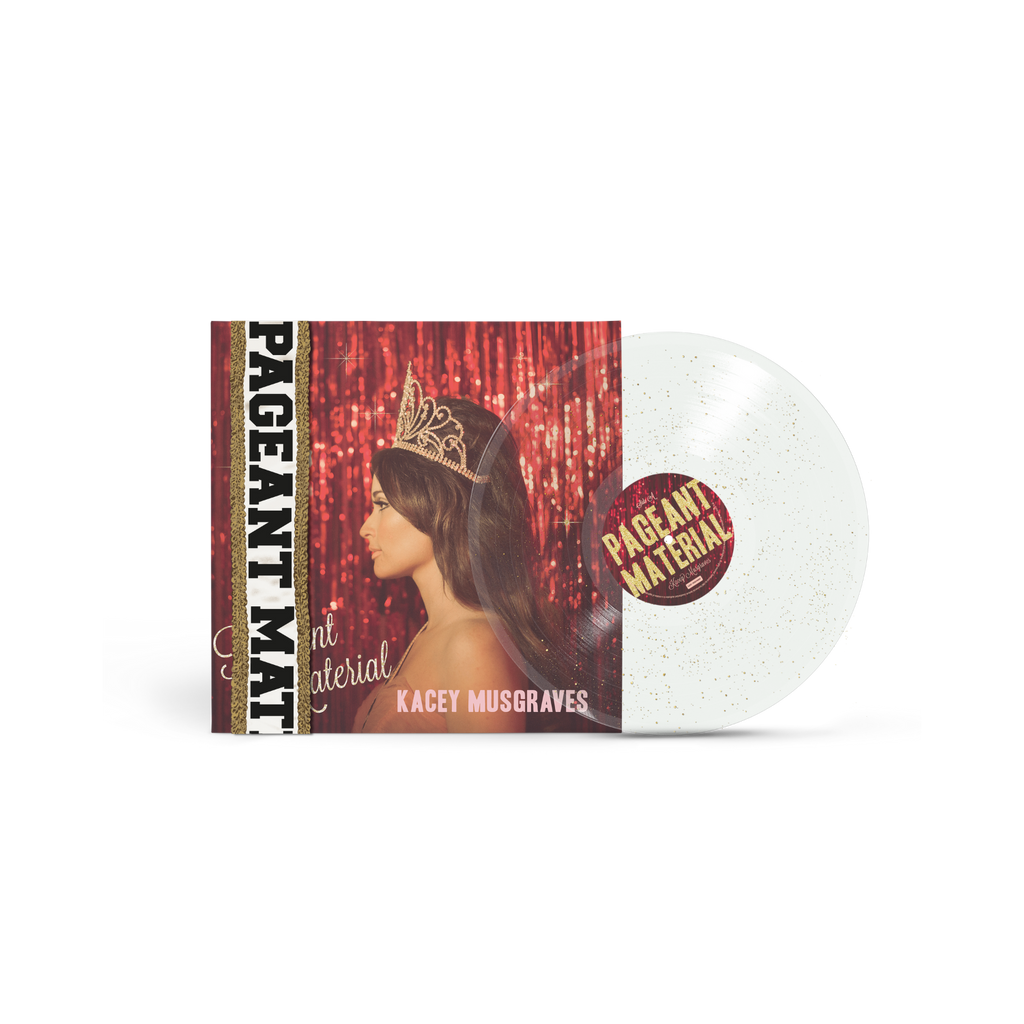 Pageant Material 10th Anniversary Gold Glitter Vinyl