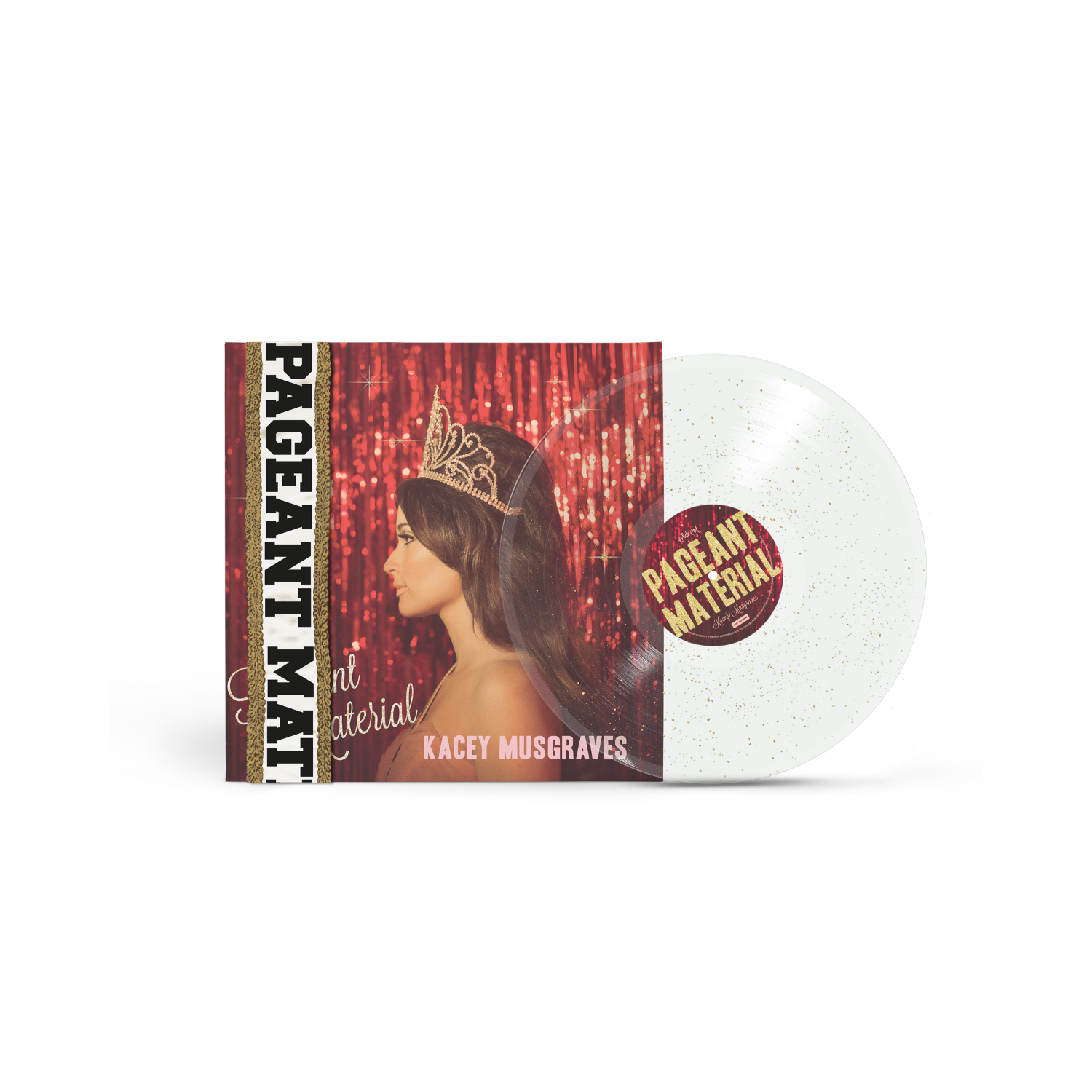 Pageant Material 10th Anniversary Gold Glitter Vinyl