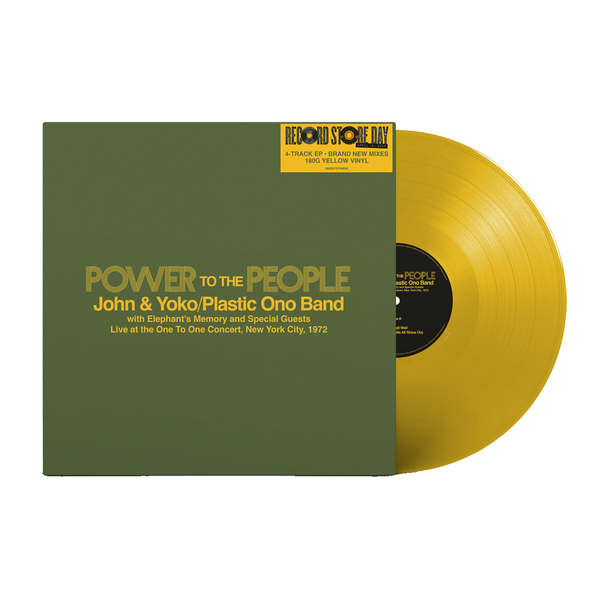 Power To The People - Live at the One To One Concert, New York City, 1972 (RSD25): Yellow Vinyl LP