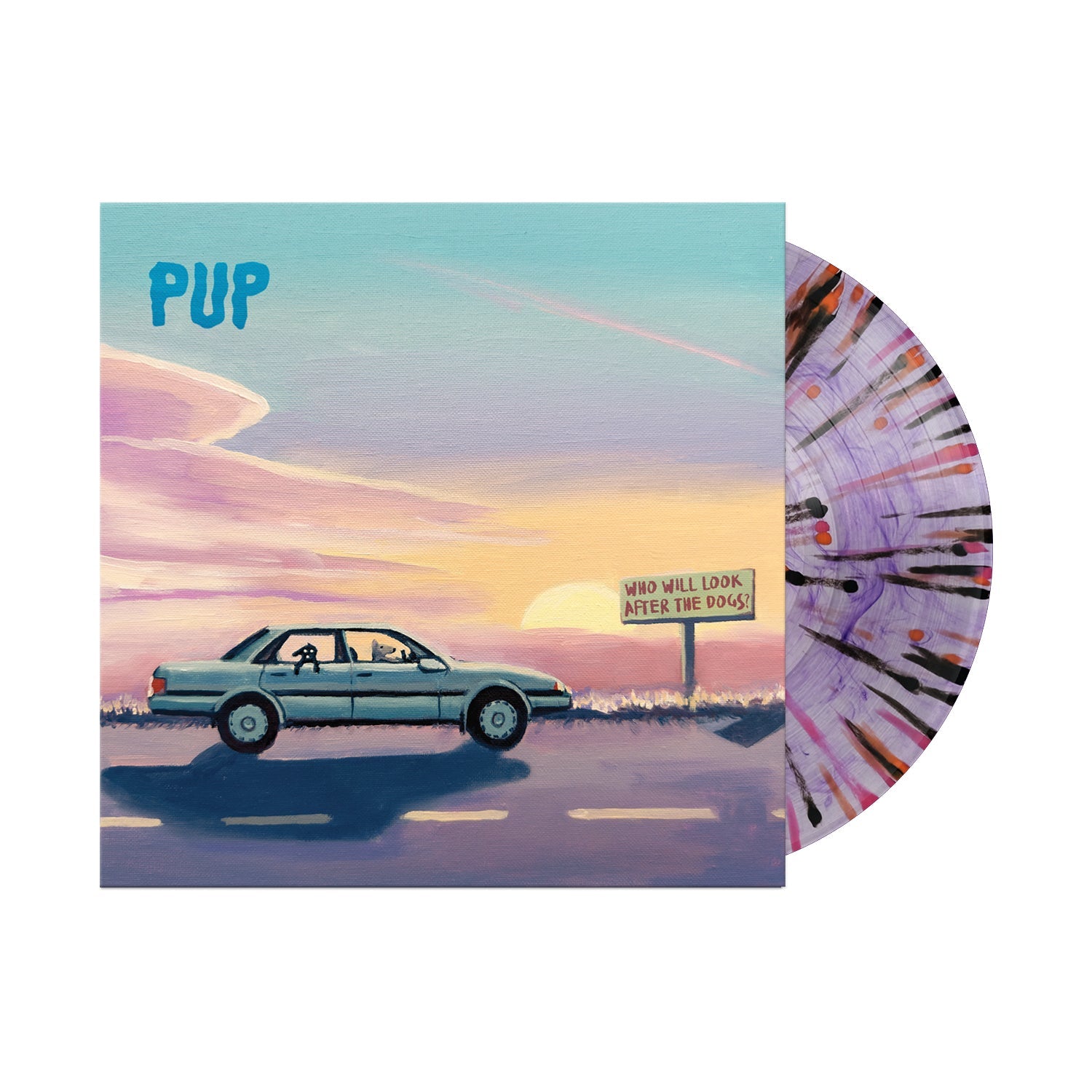 Who Will Look After The Dogs?: Purple Smoke with Black, Orange & Pink Splatter Vinyl LP