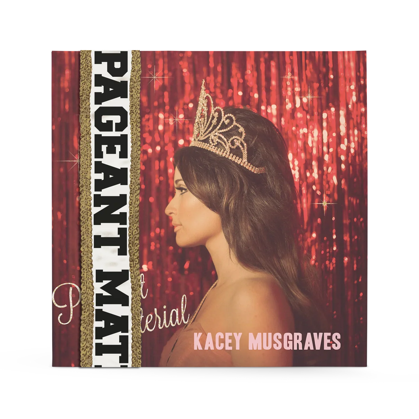 Pageant Material 10th Anniversary Gold Glitter Vinyl