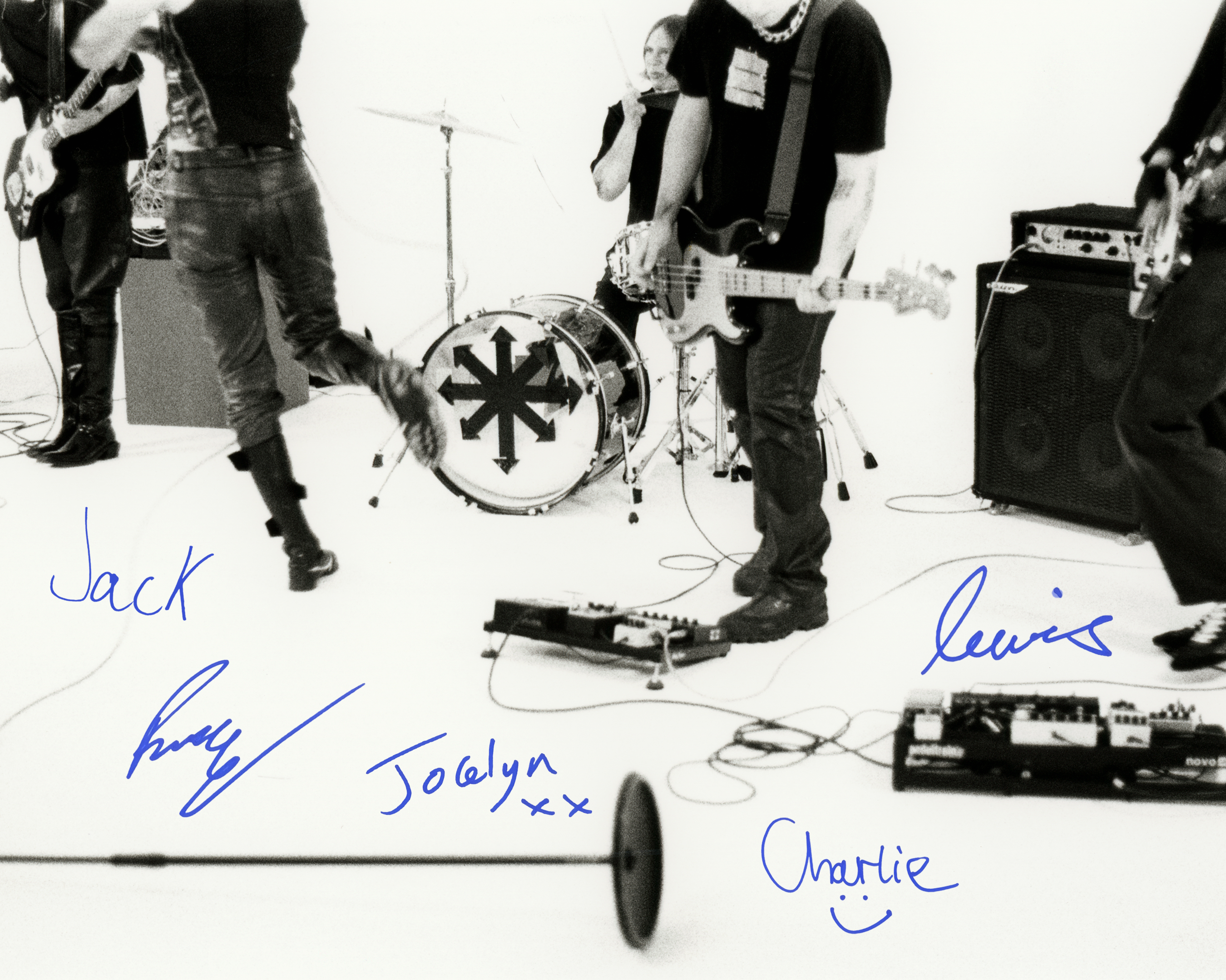 walt disco - 'Blue Screen' LP & Signed Art Card